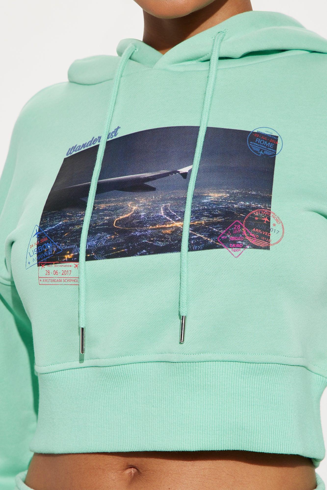 Airport Fit French Terry Pant Set - Mint Product Image