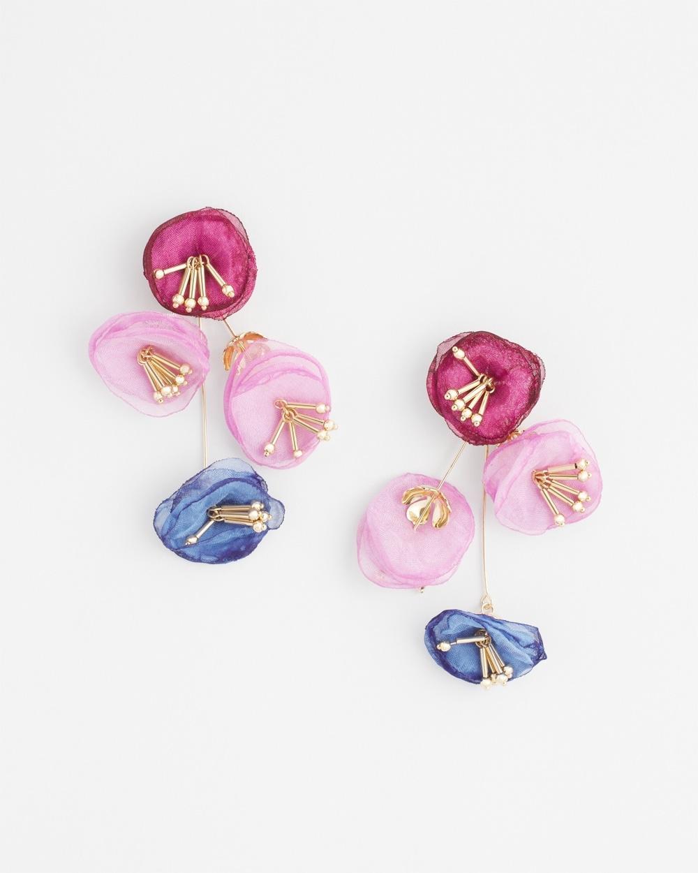 No Droop™ Multi Floral Drop Earrings Product Image