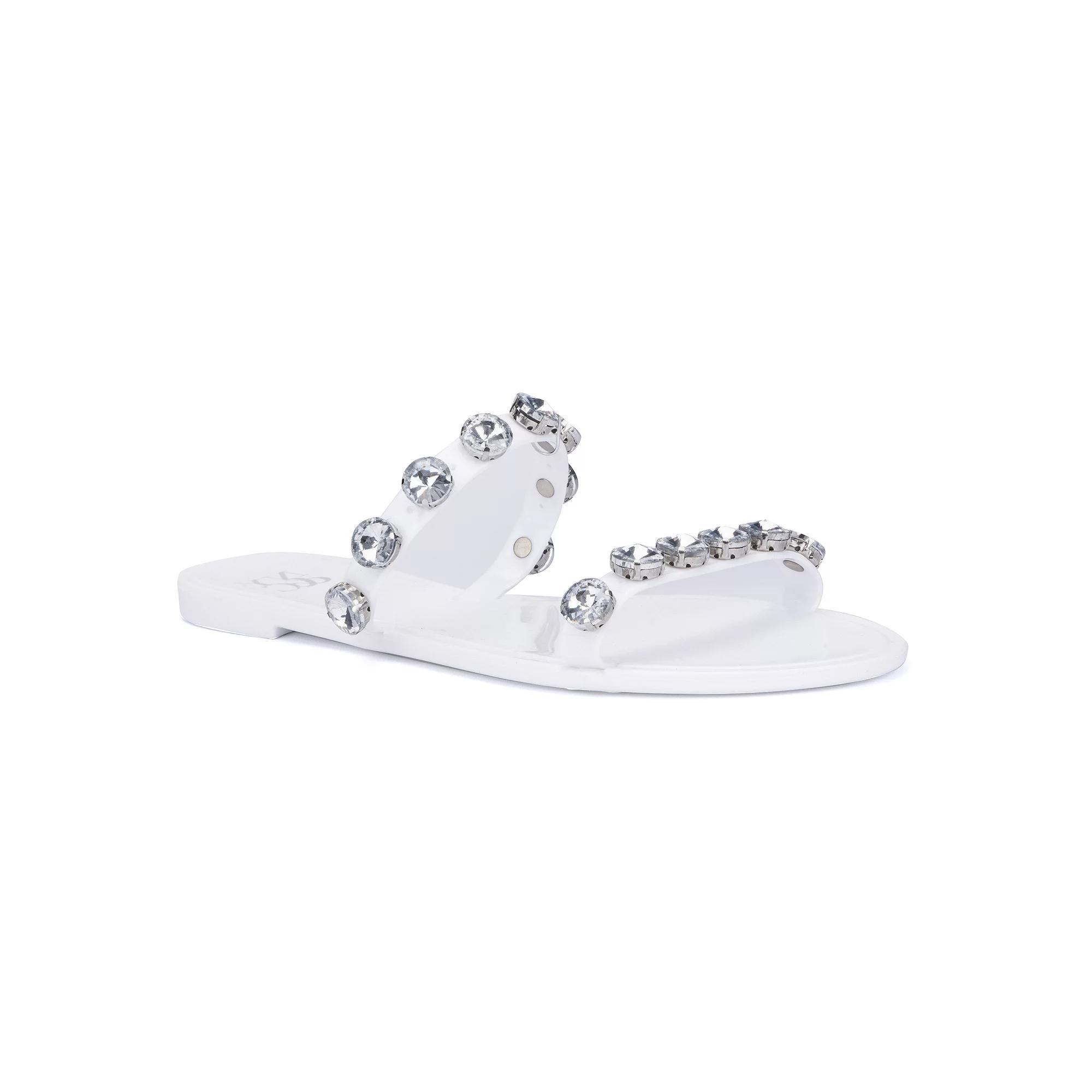 New York & Company Chava Women's Gem Jelly Sandals, Size: 10, Beige Product Image