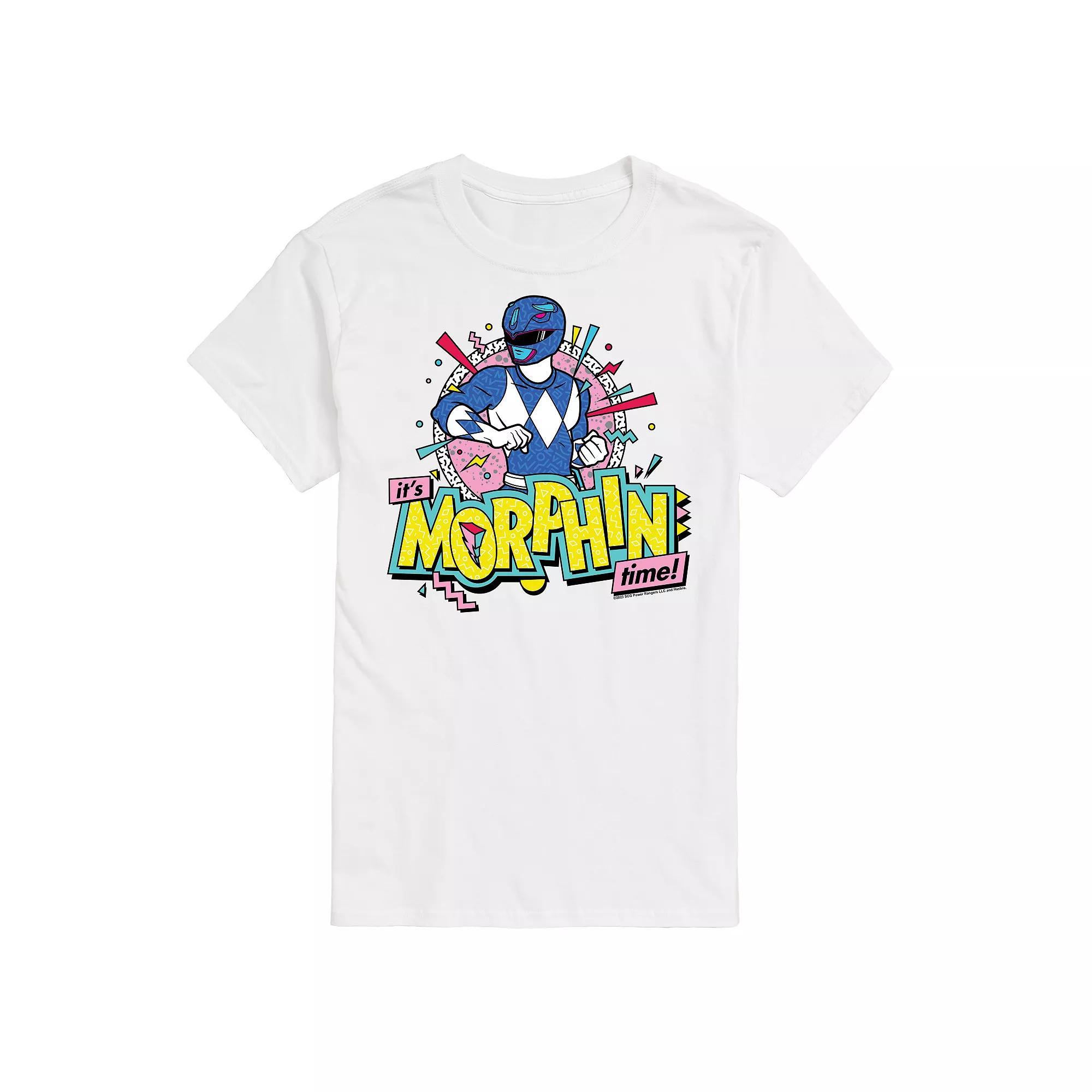 Mens Power Rangers Morphin Time Blue Graphic Tee Product Image