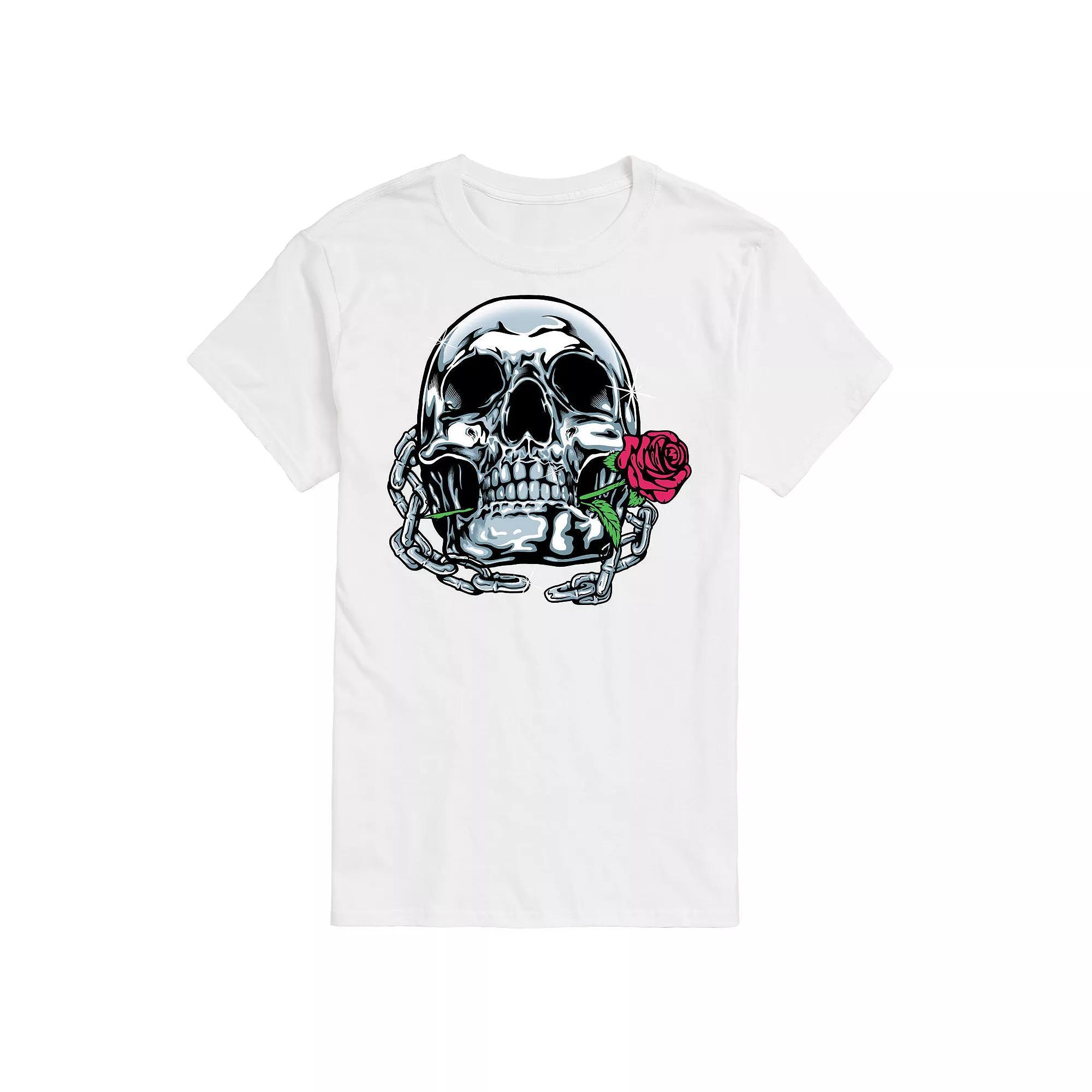 Big & Tall Shiny Skull Tee, Mens Product Image