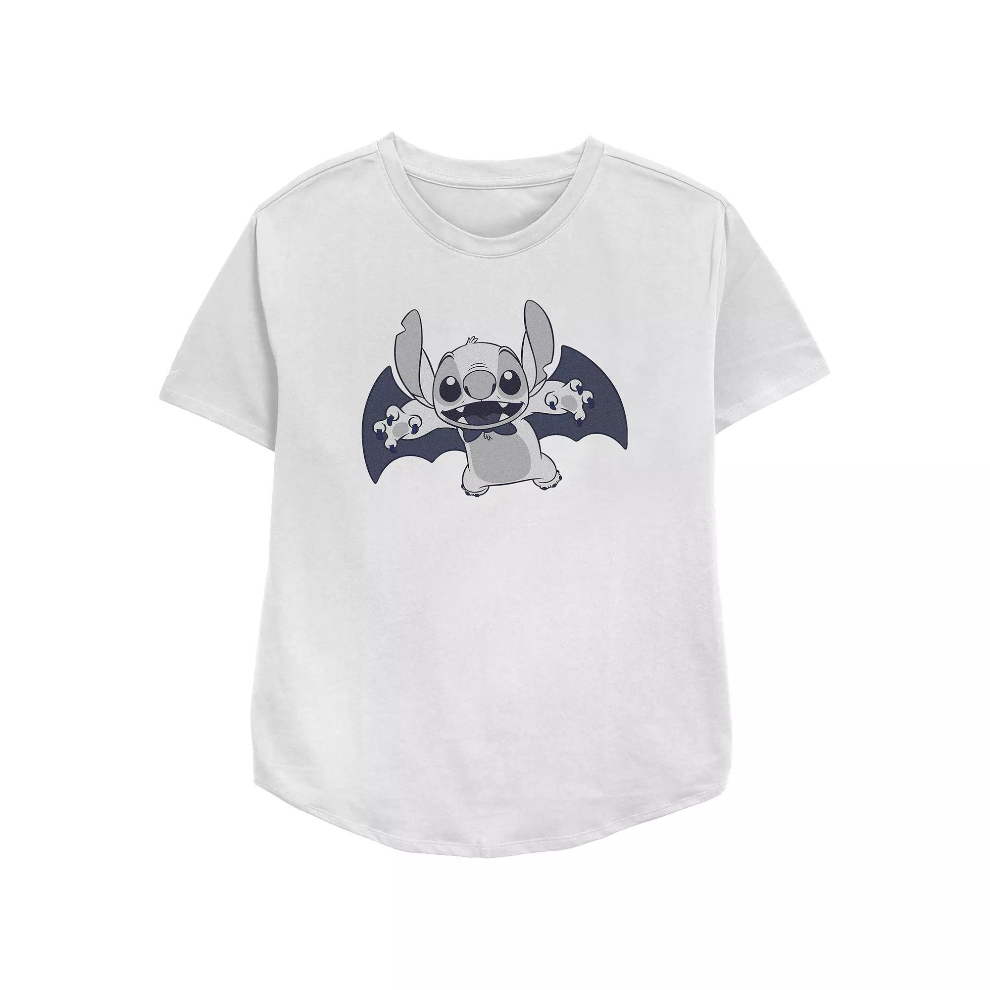 Disney's Lilo & Stitch Vampire Stitch Women's Relaxed Fit Graphic Tee, Size: XXL, White Product Image