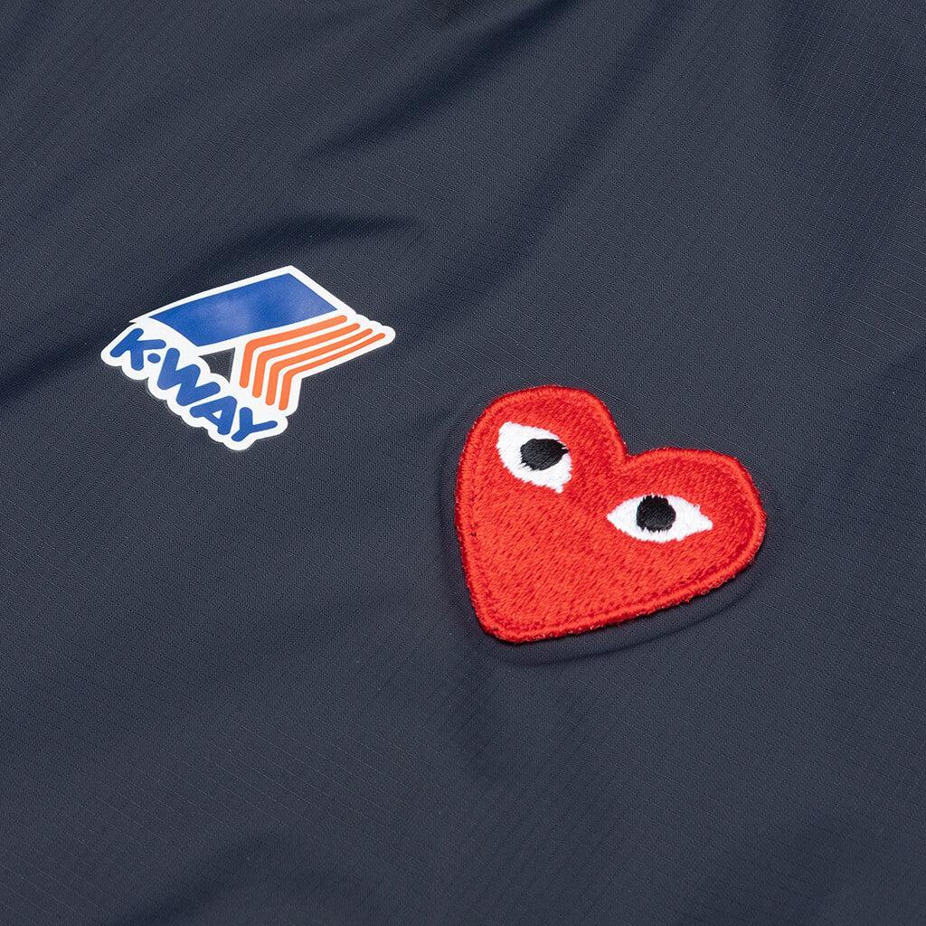 Comme Des Garcons PLAY x K-Way Le Vrai Zip Jacket - Navy Male Product Image