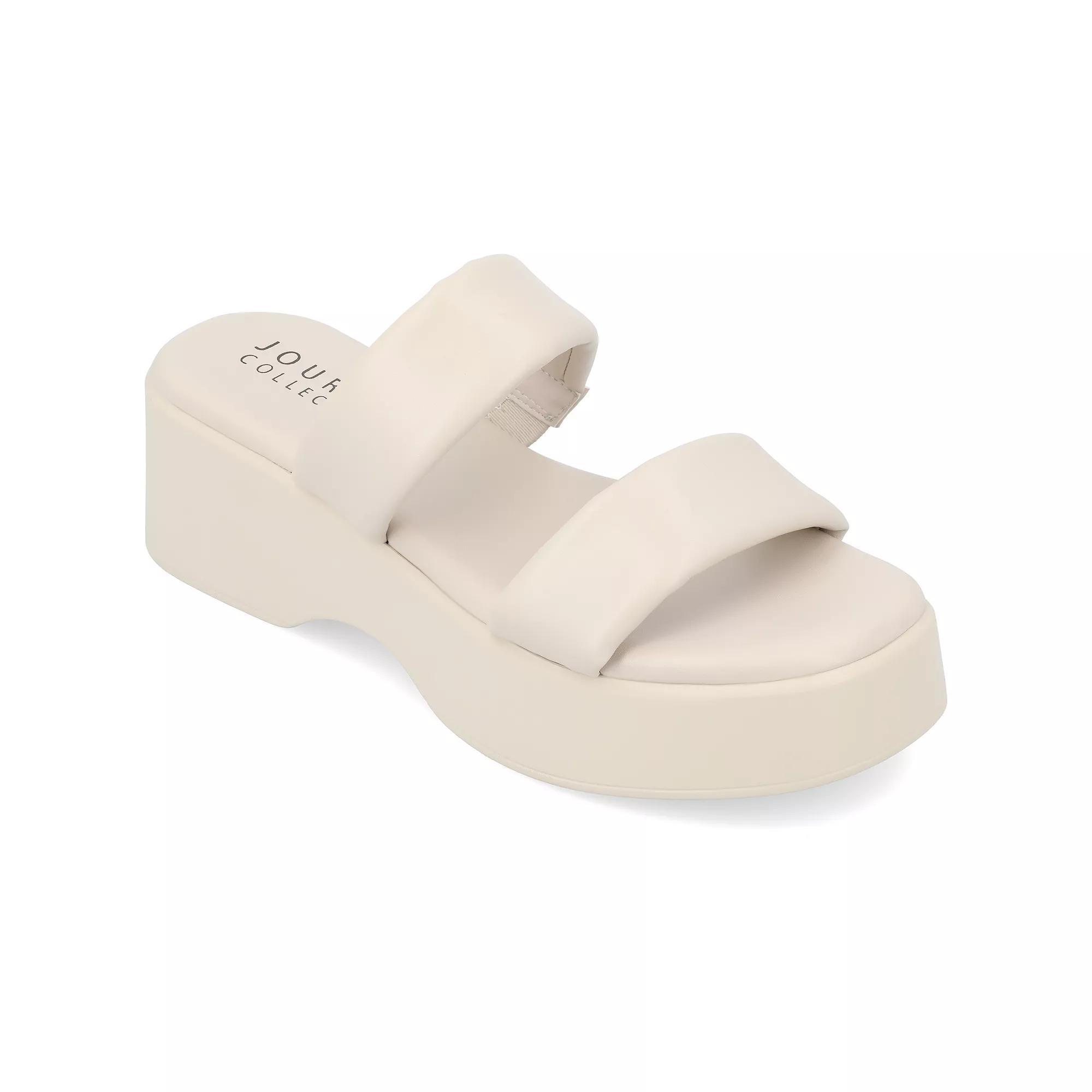 Journee Veradie Tru Comfort Foam™ Women's Slide Platform Sandals, Size: 9.5, Brown Product Image