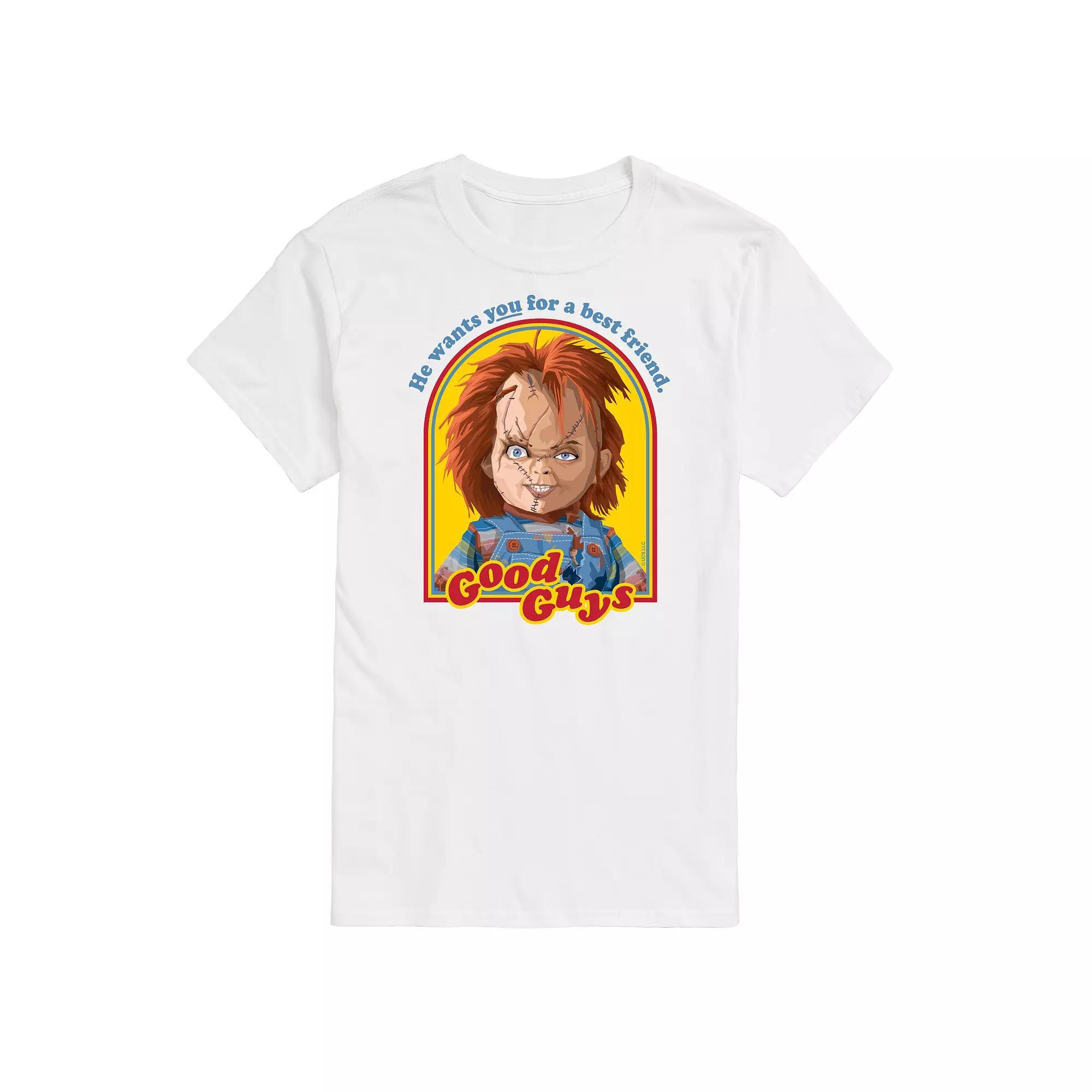 Big & Tall Chucky Retro Good Guys Graphic Tee, Mens Blue Product Image