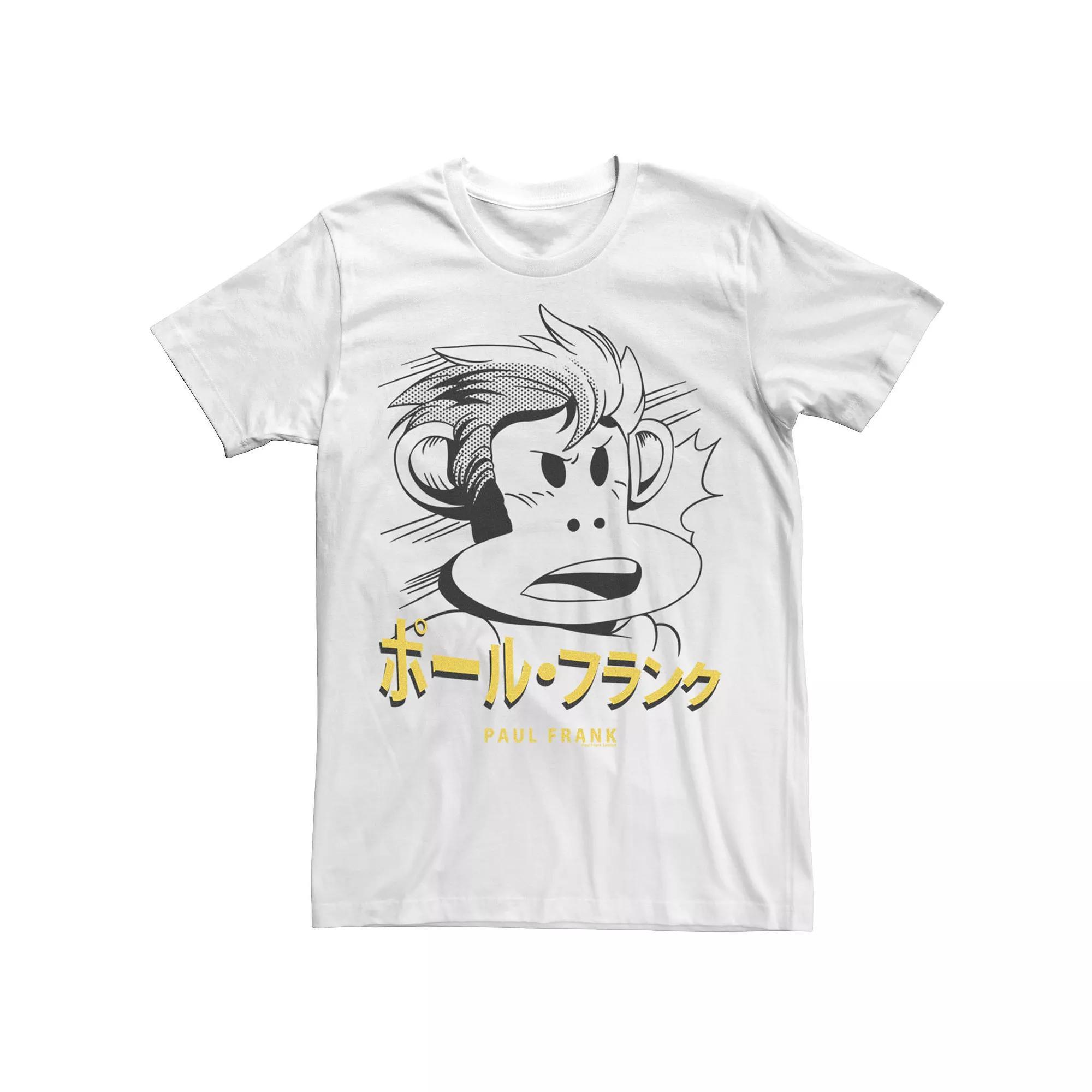 Men's Paul Frank Kanji Style Portrait Sketch Tee, Size: Small, White Product Image