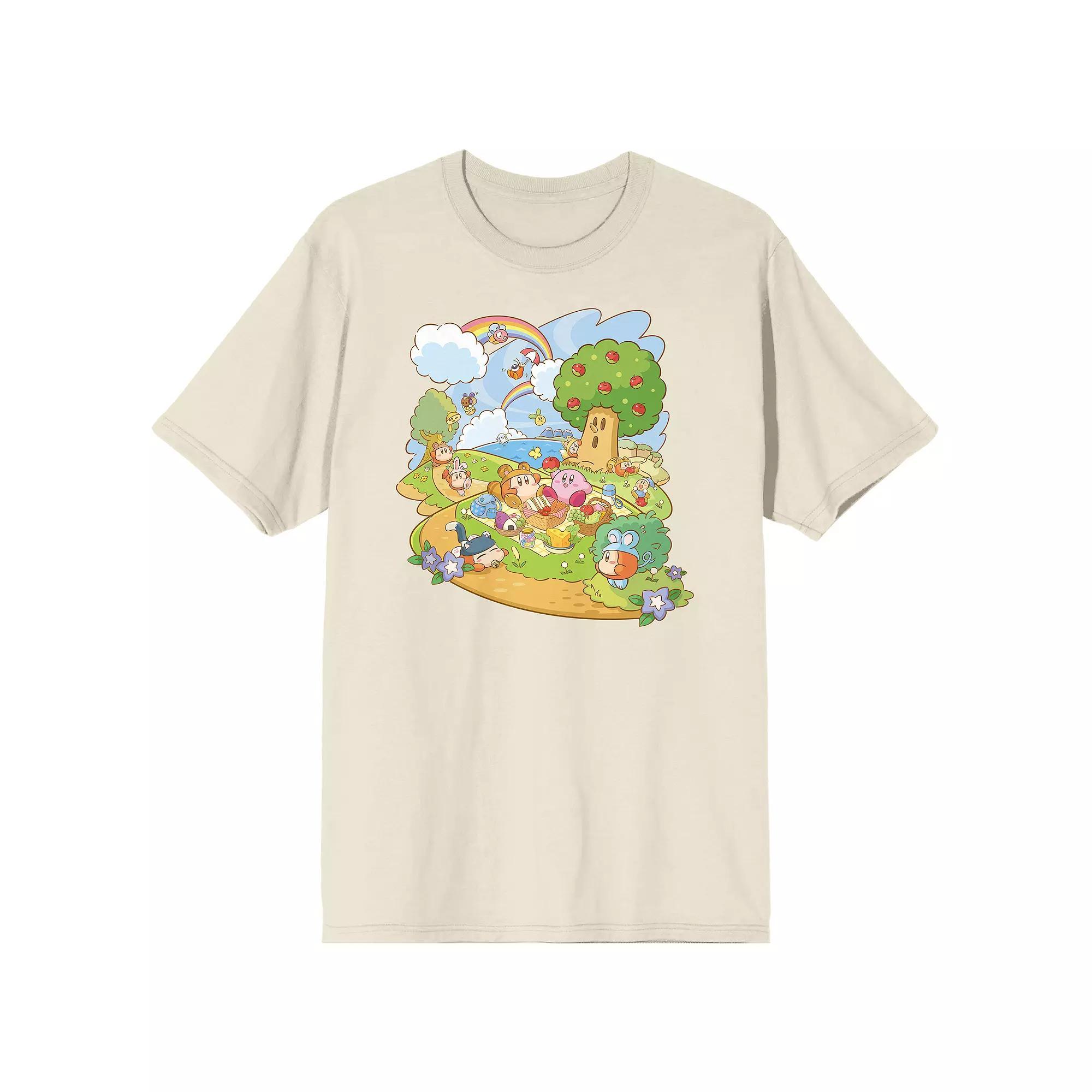 Men's Kirby Pupupu Picnic Tee, Size: Medium, White Product Image