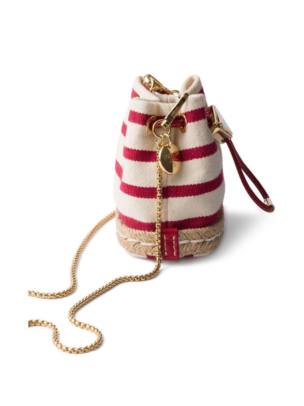 striped canvas mini bag Product Image