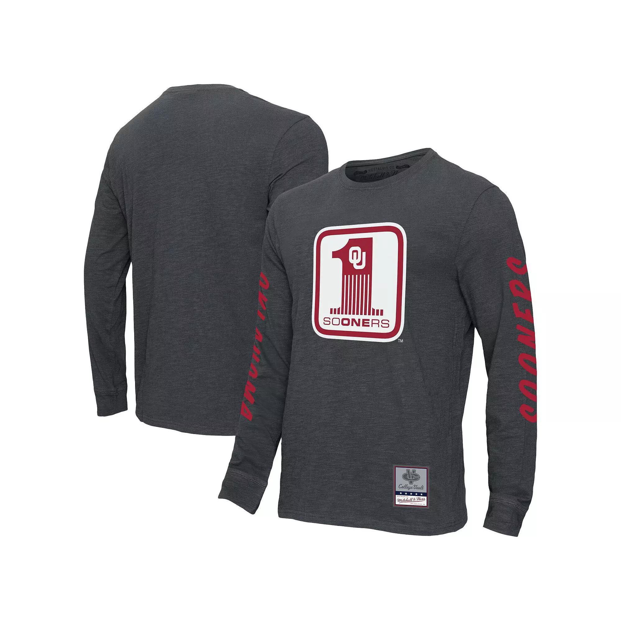 Men's Charcoal Oklahoma Sooners Legacy Cotton Long Sleeve T-Shirt, Size: 2XL Product Image