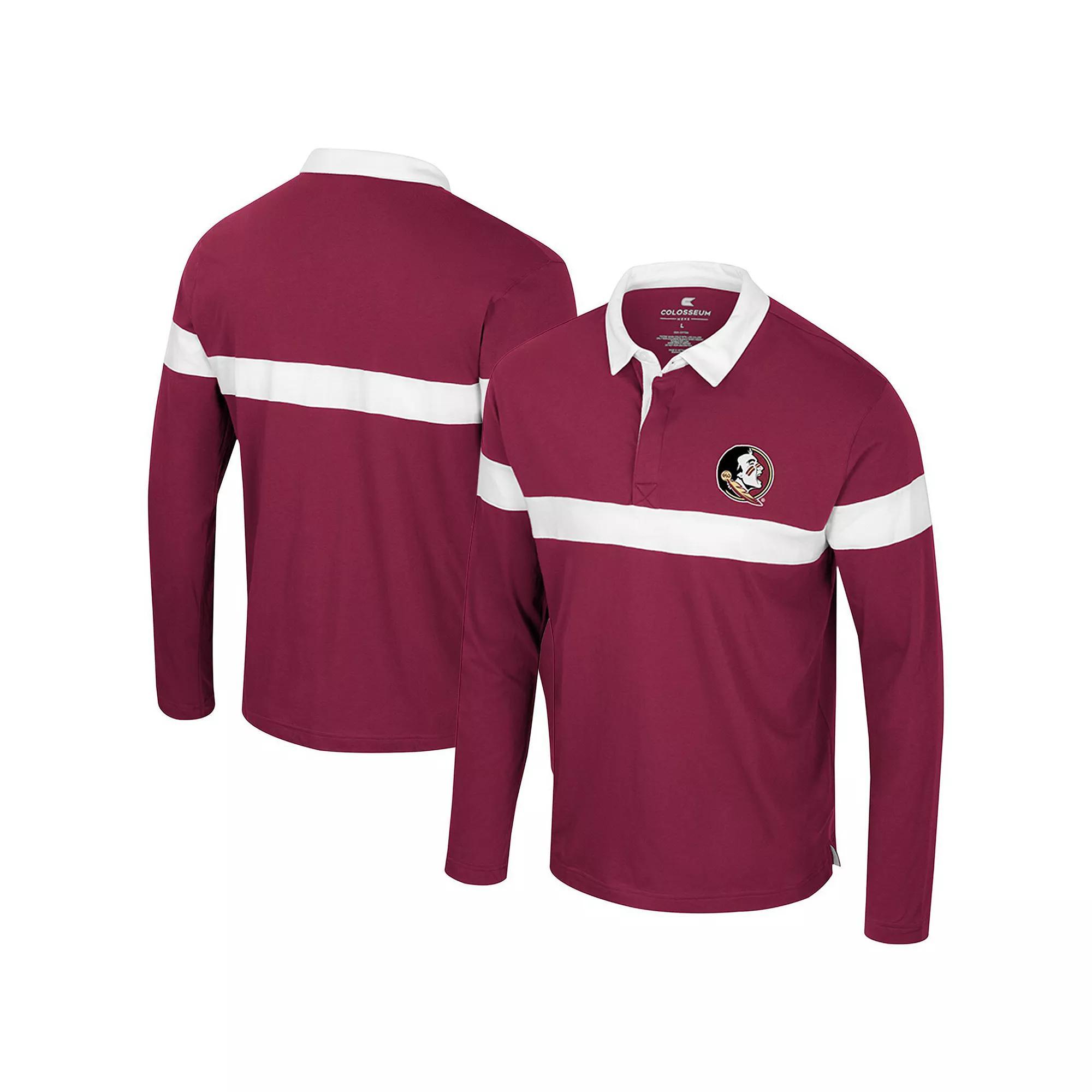 Men's Colosseum  Cardinal Arkansas Razorbacks Too Cool For School Long Sleeve Polo, Size: Large, Red Product Image
