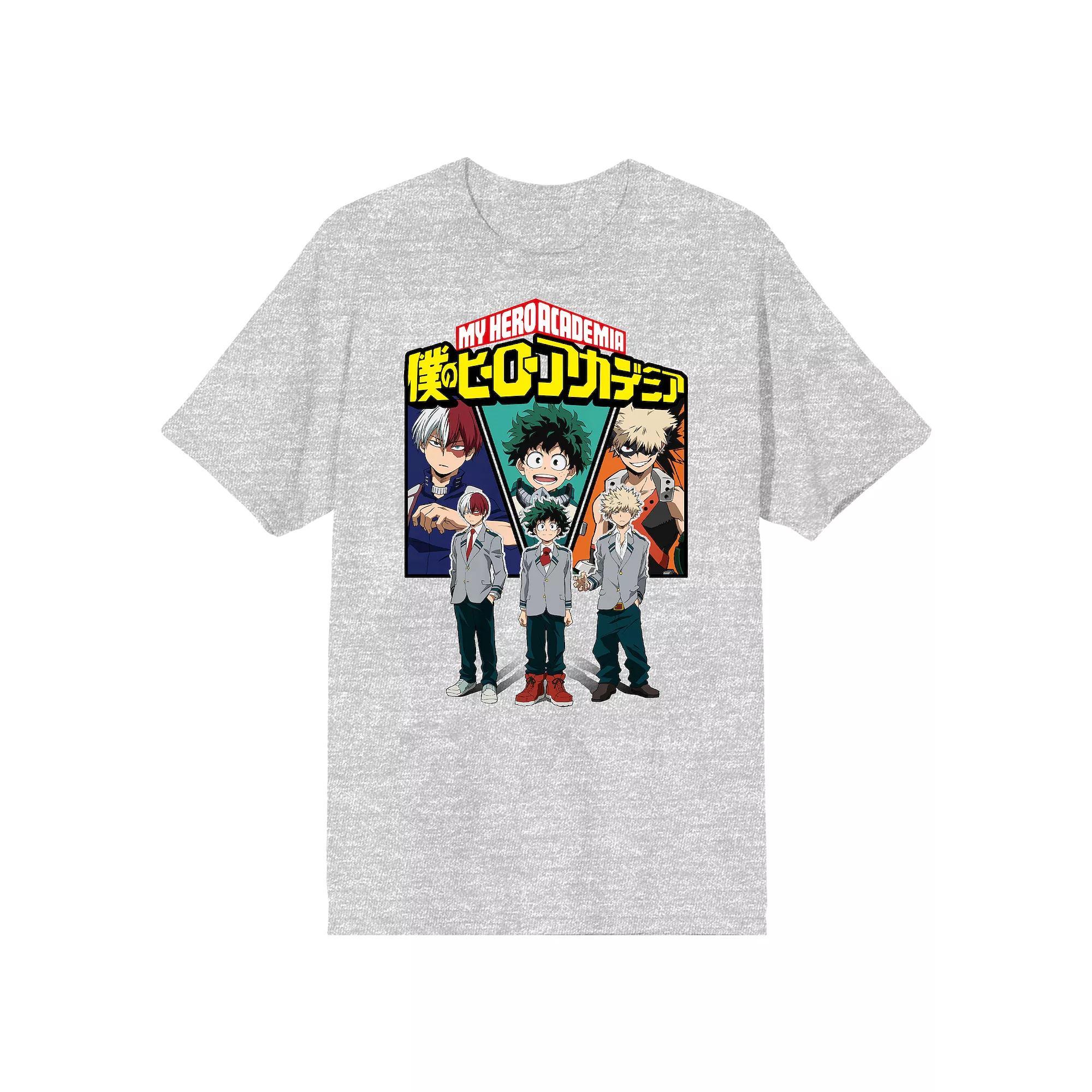 Men's My Hero Academia Characters Tee, Size: XL, Grey Product Image
