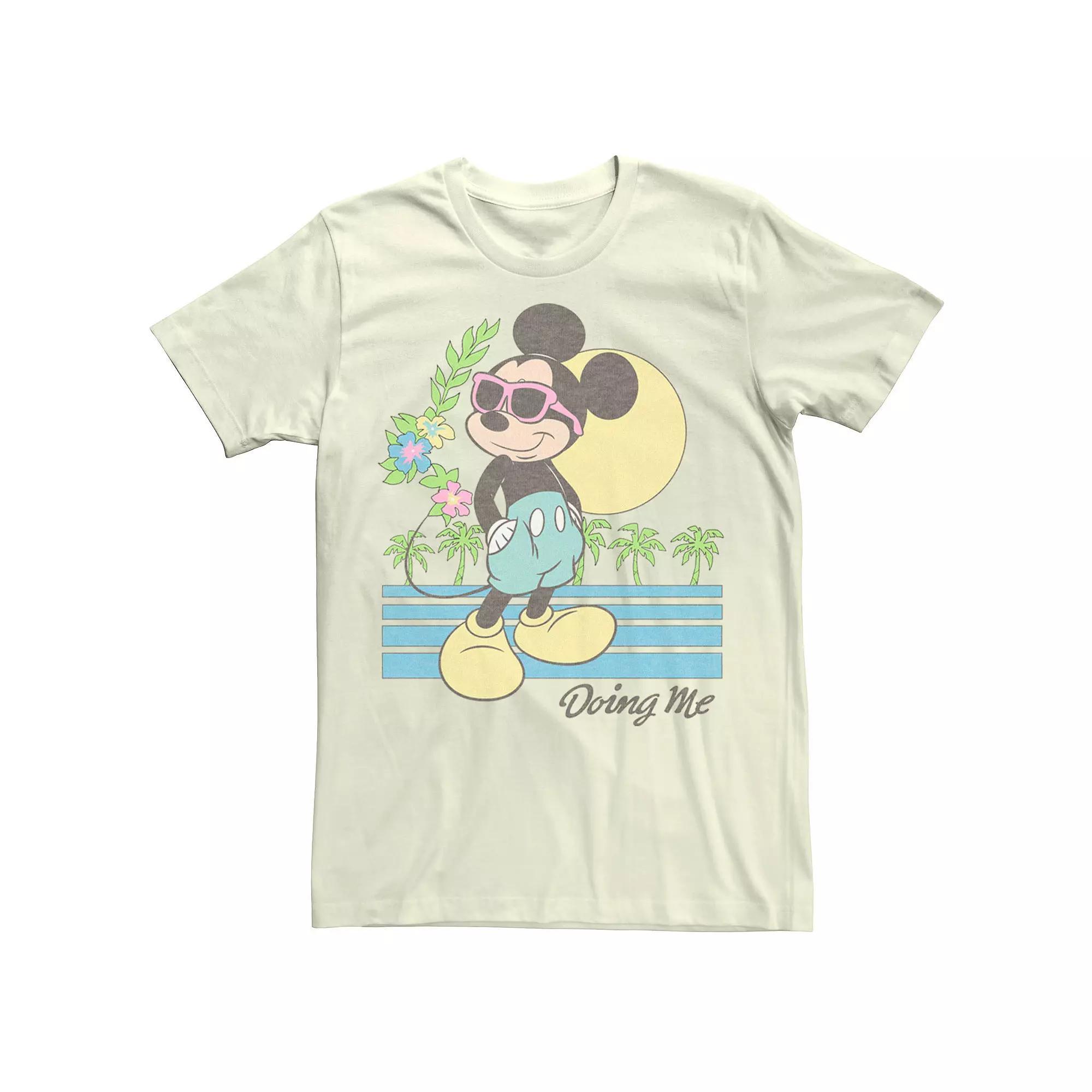 Disney's Mickey And Friends Mickey Mouse Men's Doing Me Sunset Tee, Size: Medium, Natural Product Image