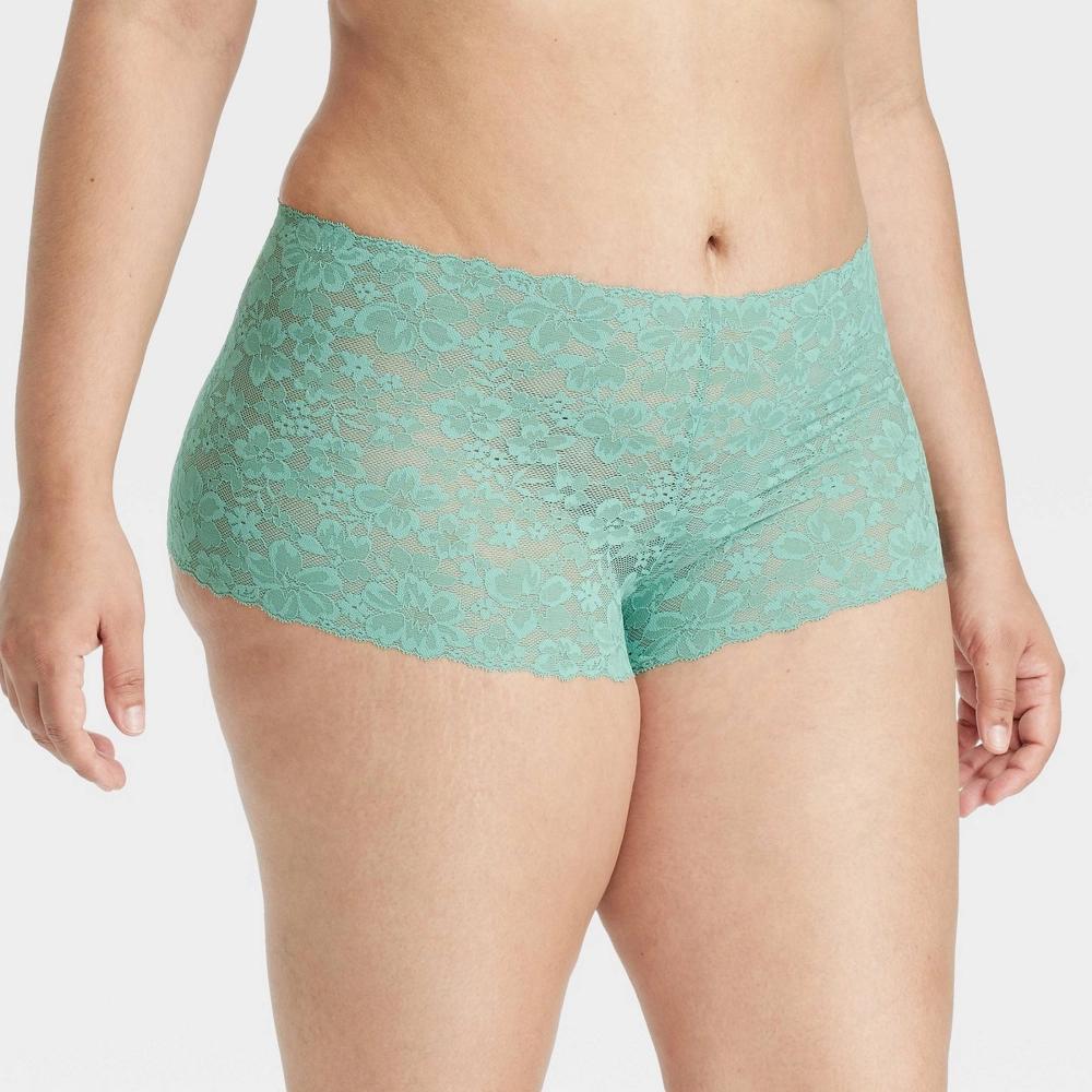 Womens Allover Lace Boy Shorts - Auden Tidal Flow XS Product Image