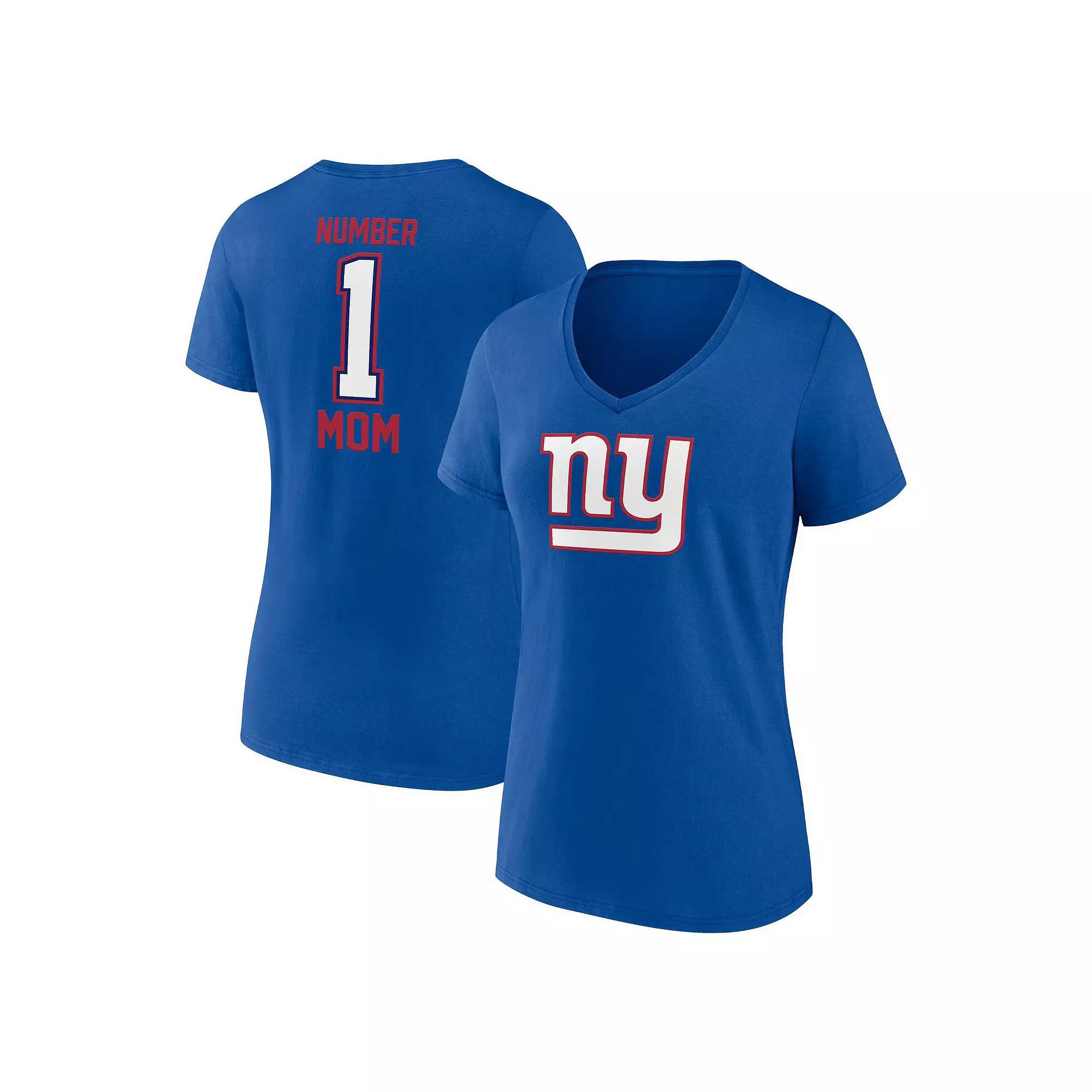 Women's Fanatics Branded Royal Los Angeles Dodgers Plus Size Mother's Day #1 Mom V-Neck T-Shirt, Size: 3XL, Blue Product Image