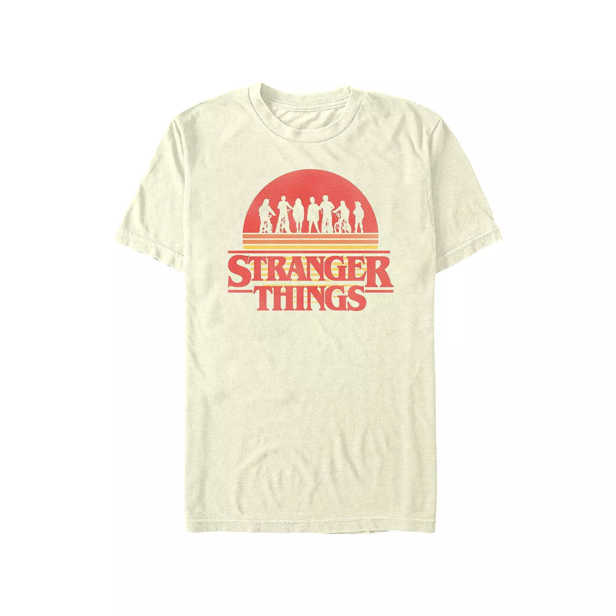 Juniors' Stranger Things Sunset Logo Boyfriend Graphic Tee, Women's, Size: XL, Natural Product Image