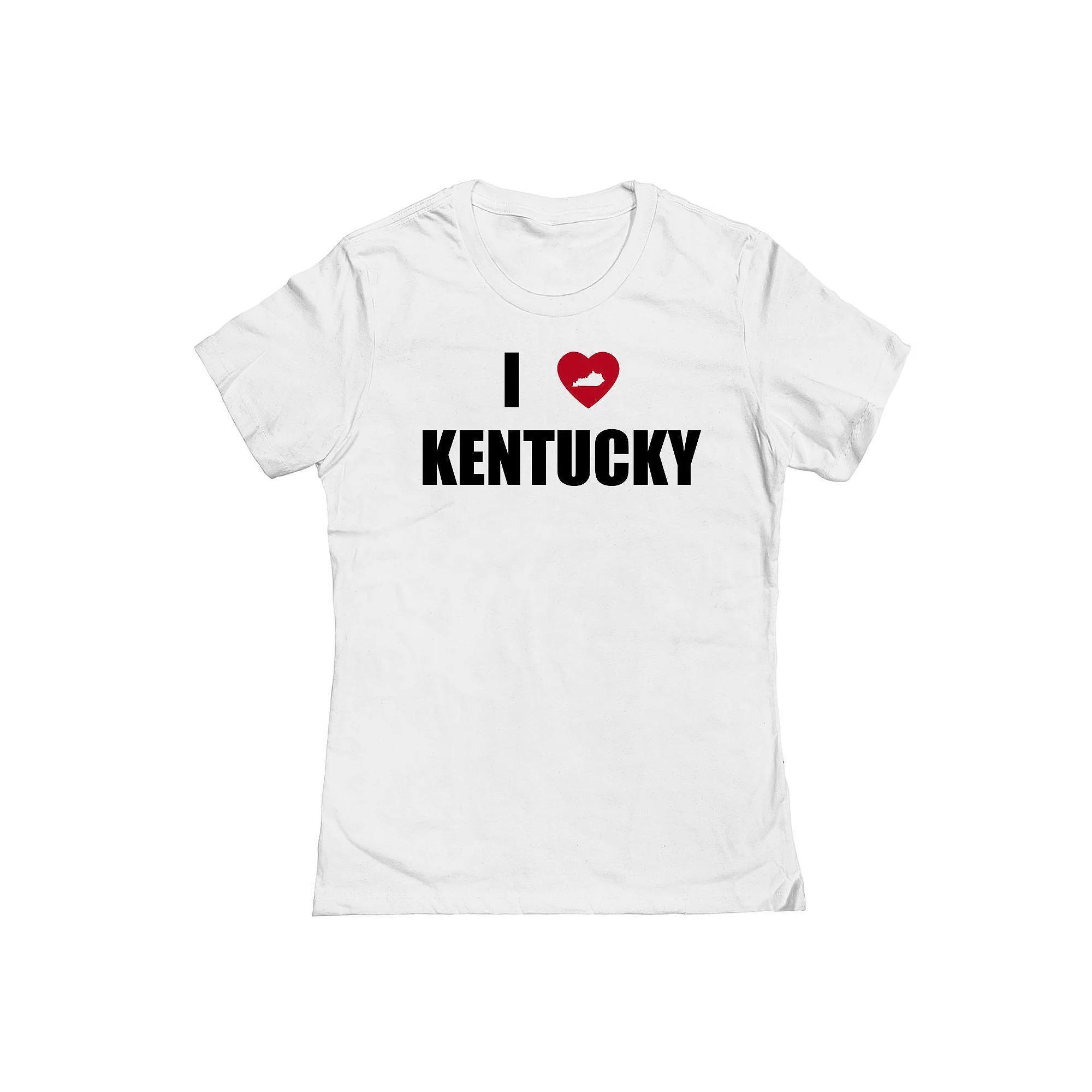 Junior's I Heart Kentucky Graphic Tee, Women's, Size: Large, White Product Image
