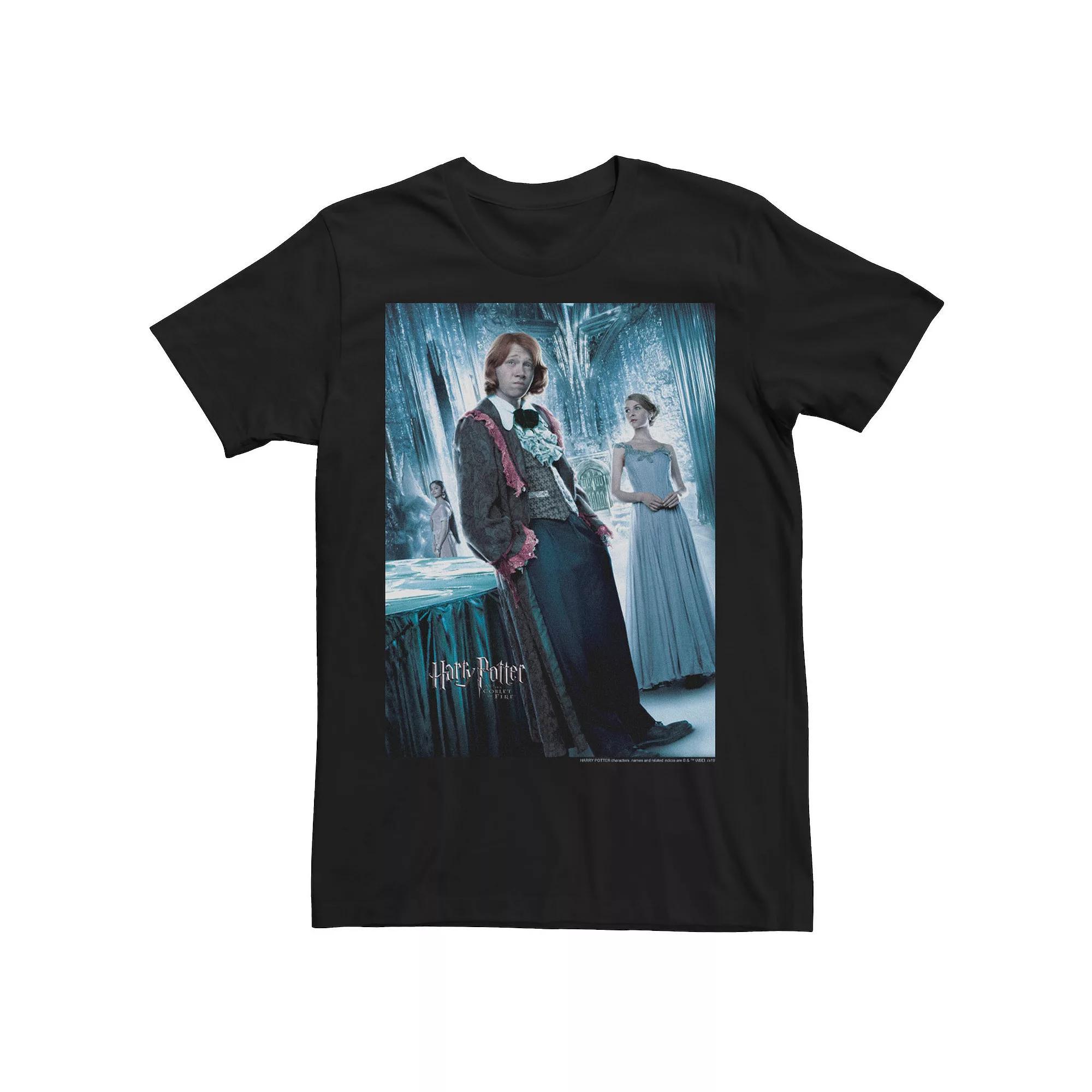 Mens Harry Potter Goblet Of Fire Ron And Hermoine Yule Ball Movie Poster Graphic Tee Product Image