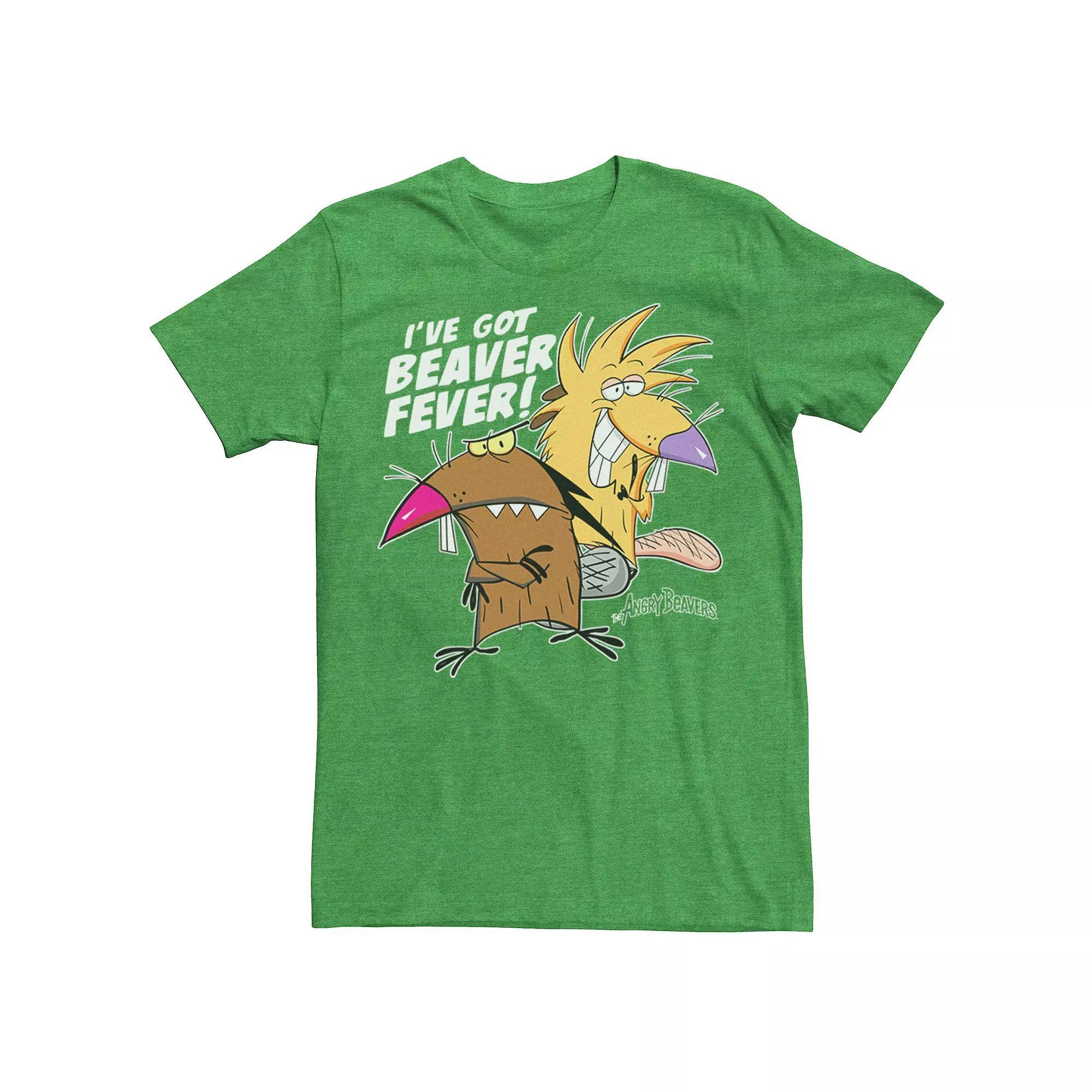 Men's Angry Beavers I've Got Beaver Fever Portrait Tee, Size: Small, Kelly Hthr Product Image