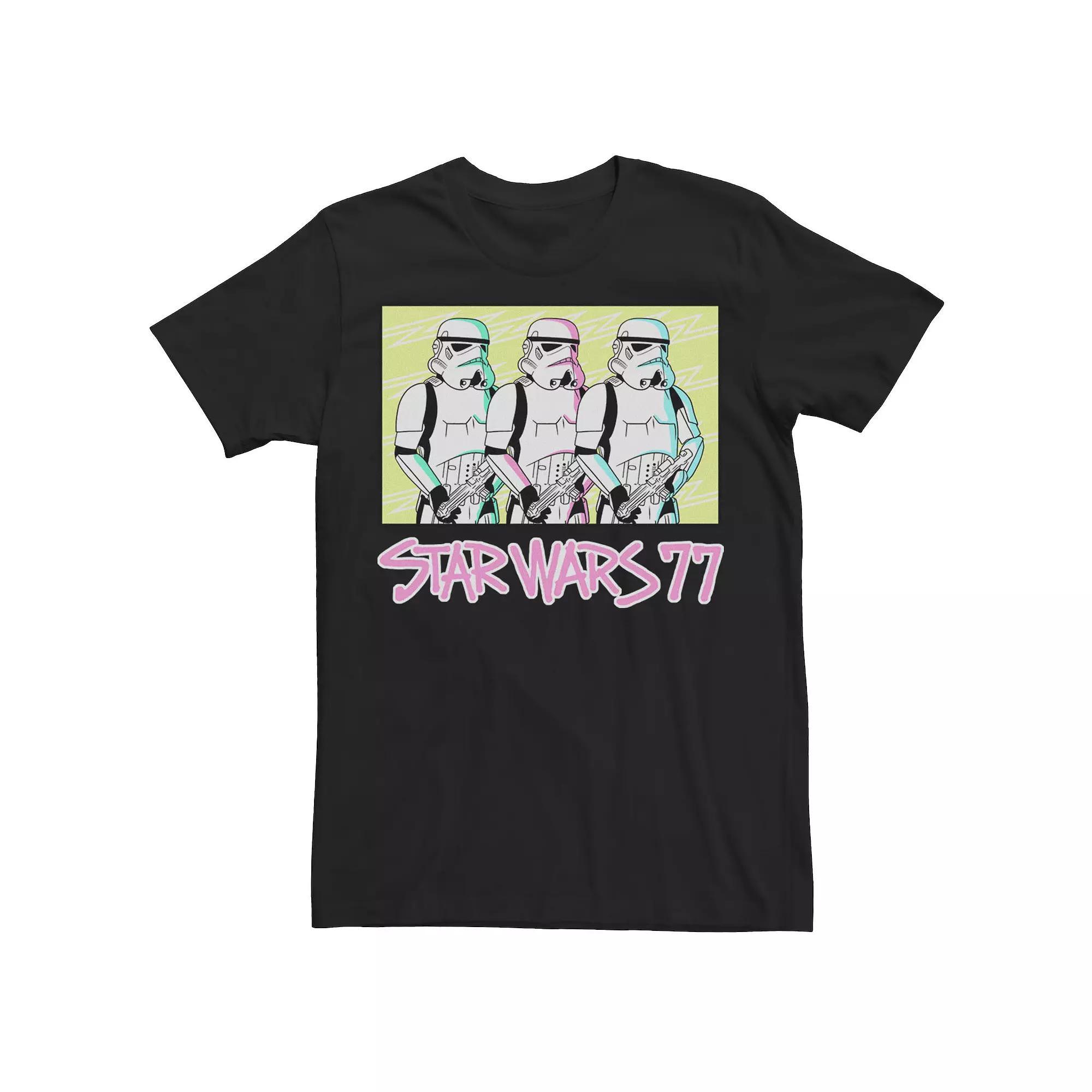 Men's Star Wars Neon Seventy Seven Forever Tee, Size: 3XL, Black Product Image