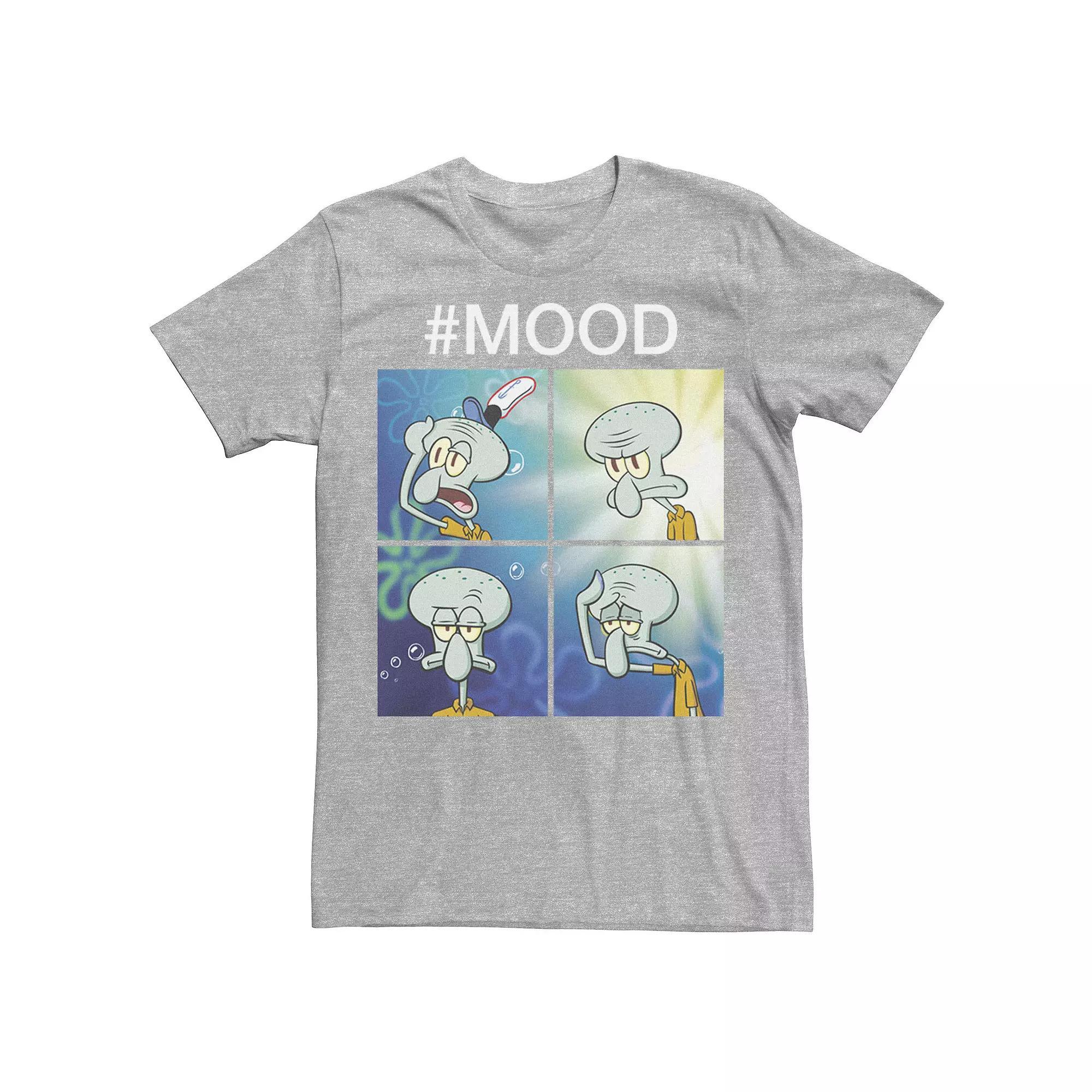 Men's Nickelodeon SpongeBob SquarePants Squidward Mood Graphic Tee, Size: Small, Athletic Grey Product Image
