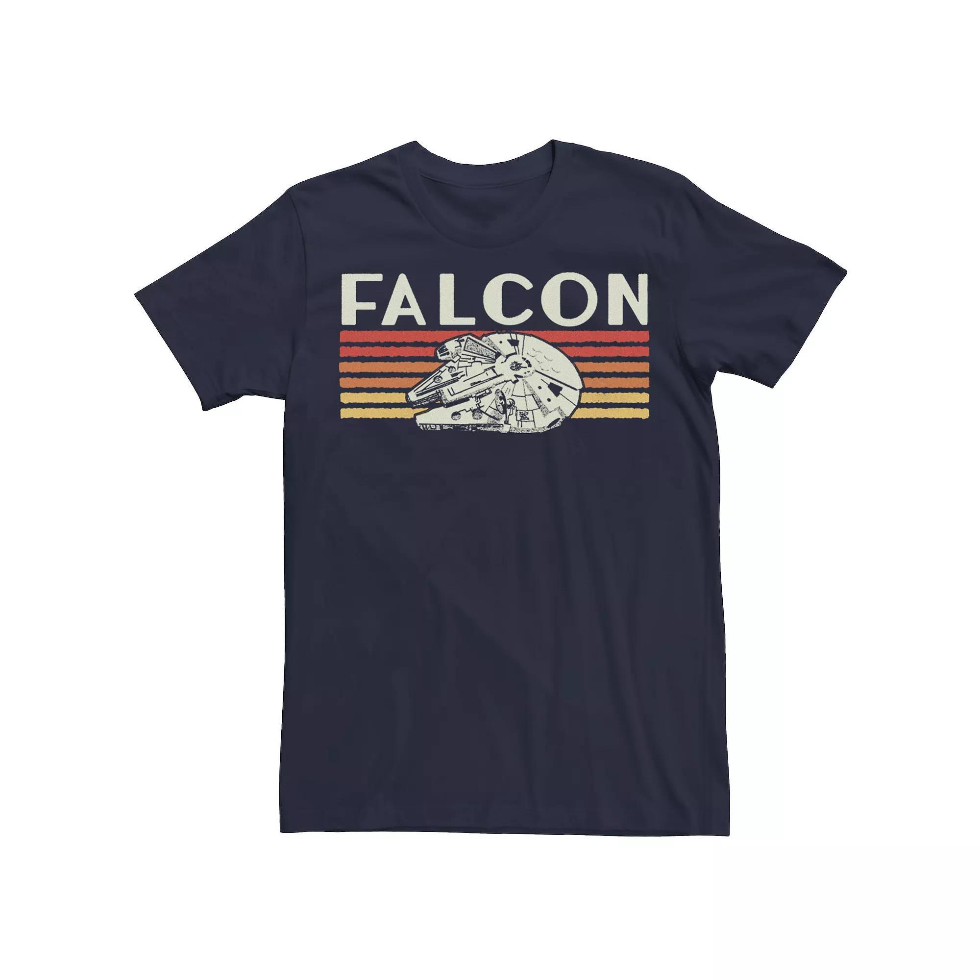 Men's Star Wars Falcon Flying Poster Tee, Size: Medium, Blue Product Image
