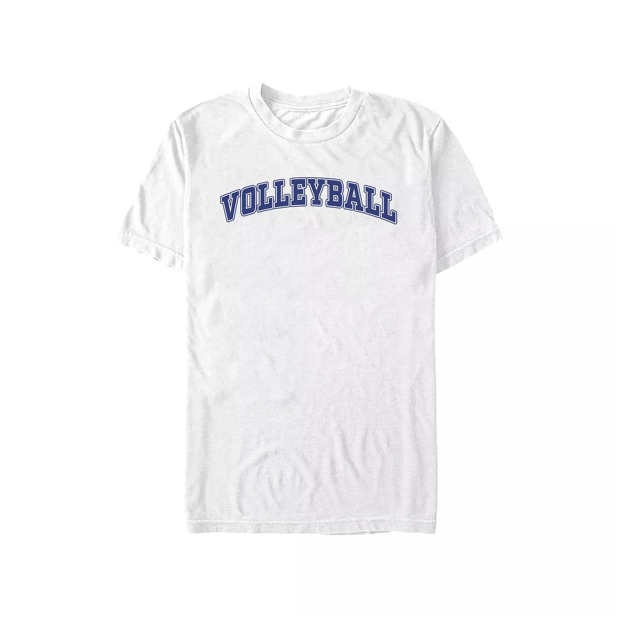 Men's Volleyball Graphic Tee, Size: XS, White Product Image