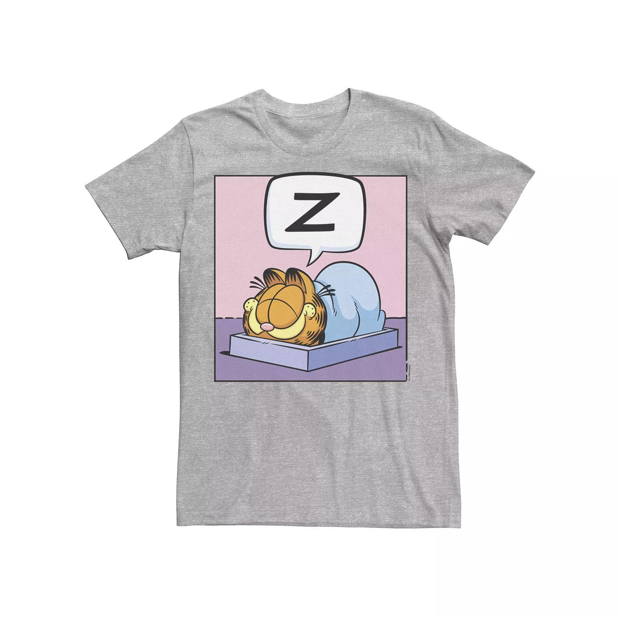 Mens Garfield Zzz Boxed Up Tee Athletic Grey Product Image