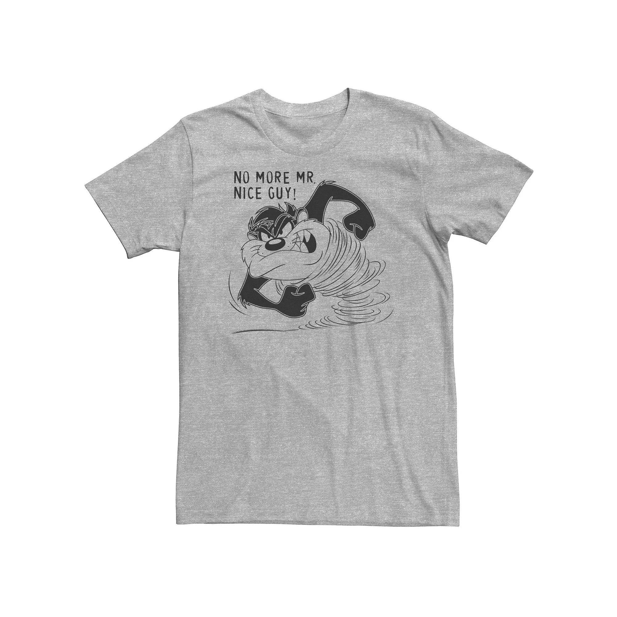 Big & Tall Looney Tunes Mr. Nice Guy Line Art Tee, Men's, Size: 4XL Tall, Athletic Grey Product Image