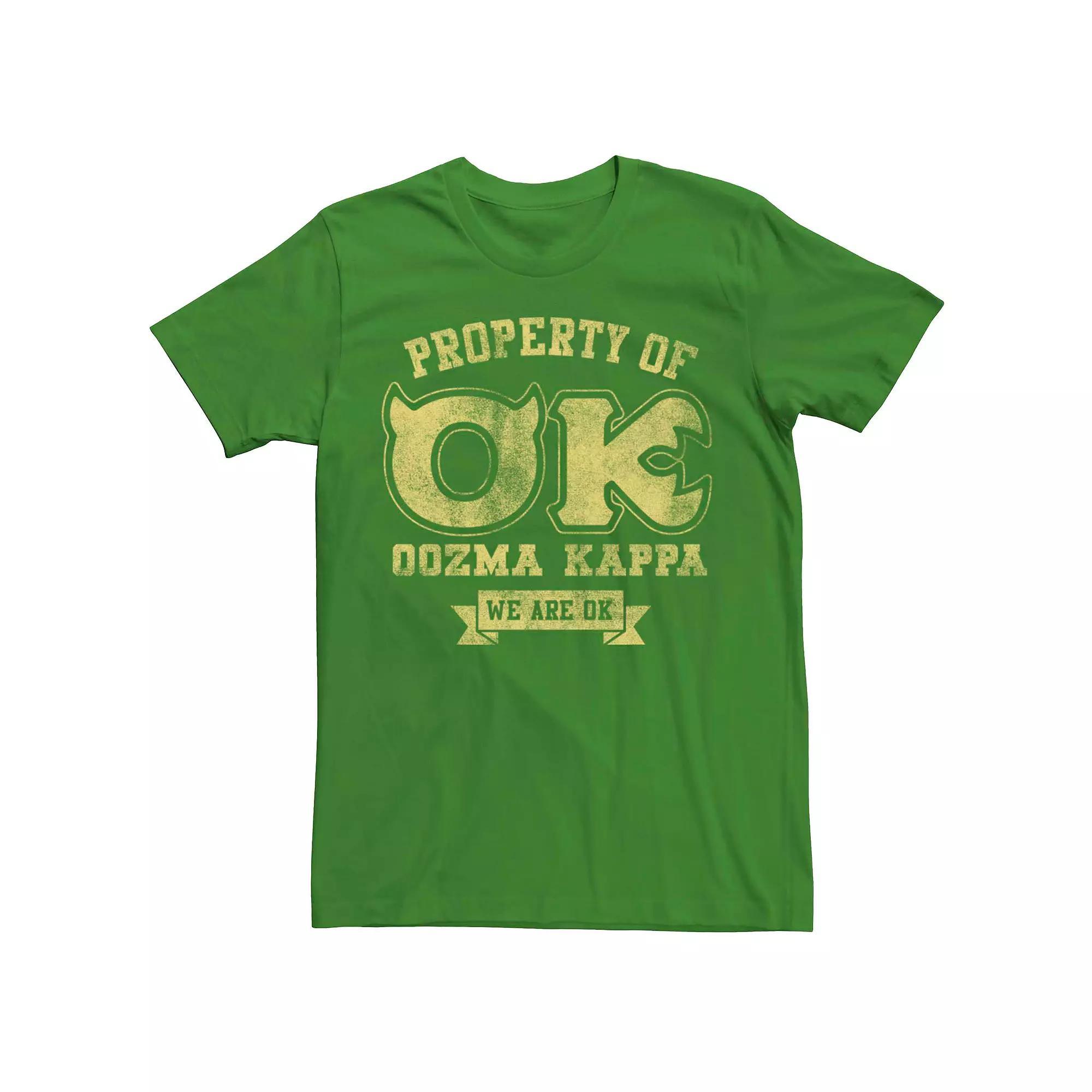 Mens Disney Pixar Monsters University Oozma Kappa Frat Tee Kelly Grey Product Image