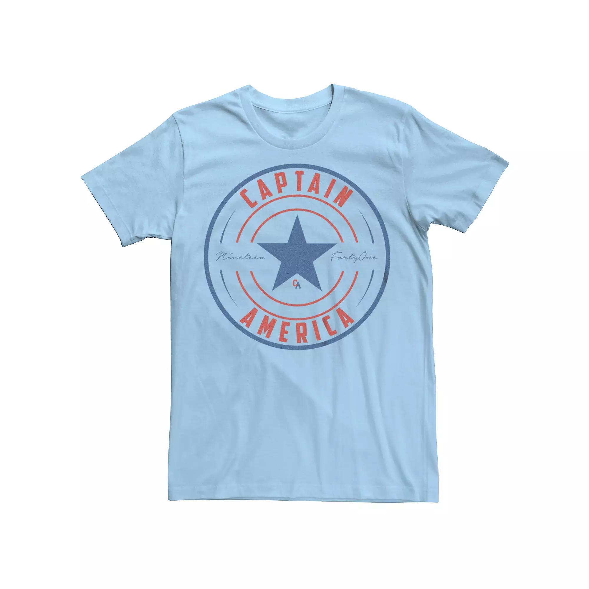 Mens Captain America Star Stamp Graphic Tee Product Image