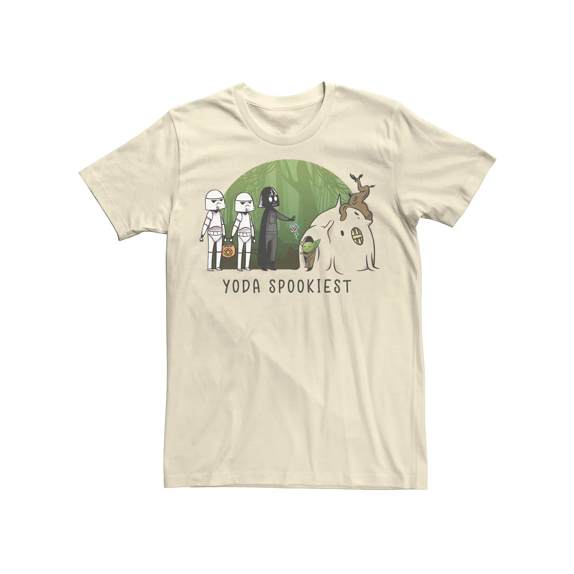 Men's Star Wars Yoda Spookiest Halloween Tee, Size: 3XL, Natural Product Image