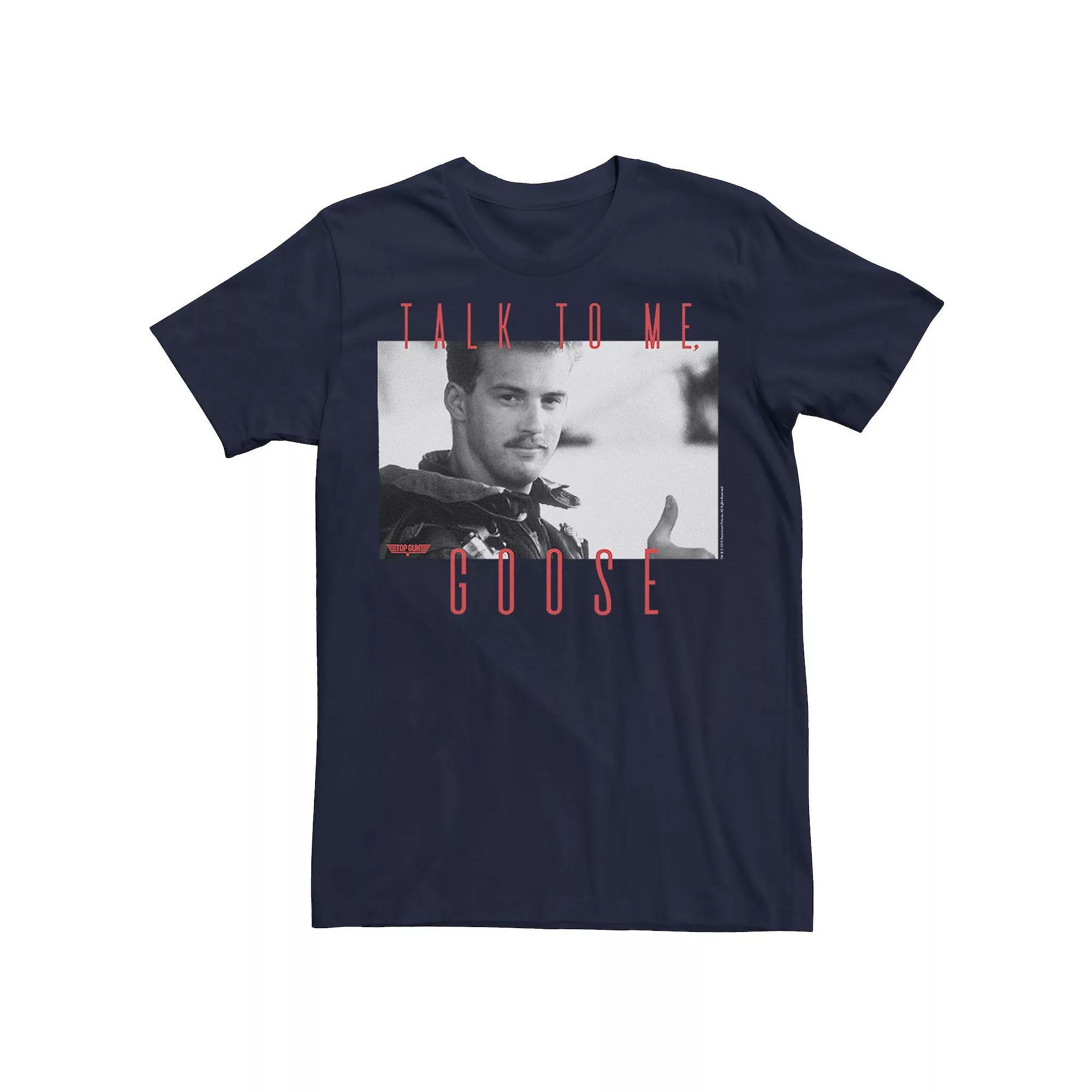 Men's Top Gun Talk To Me Goose Portrait Tee, Size: XS, Blue Product Image