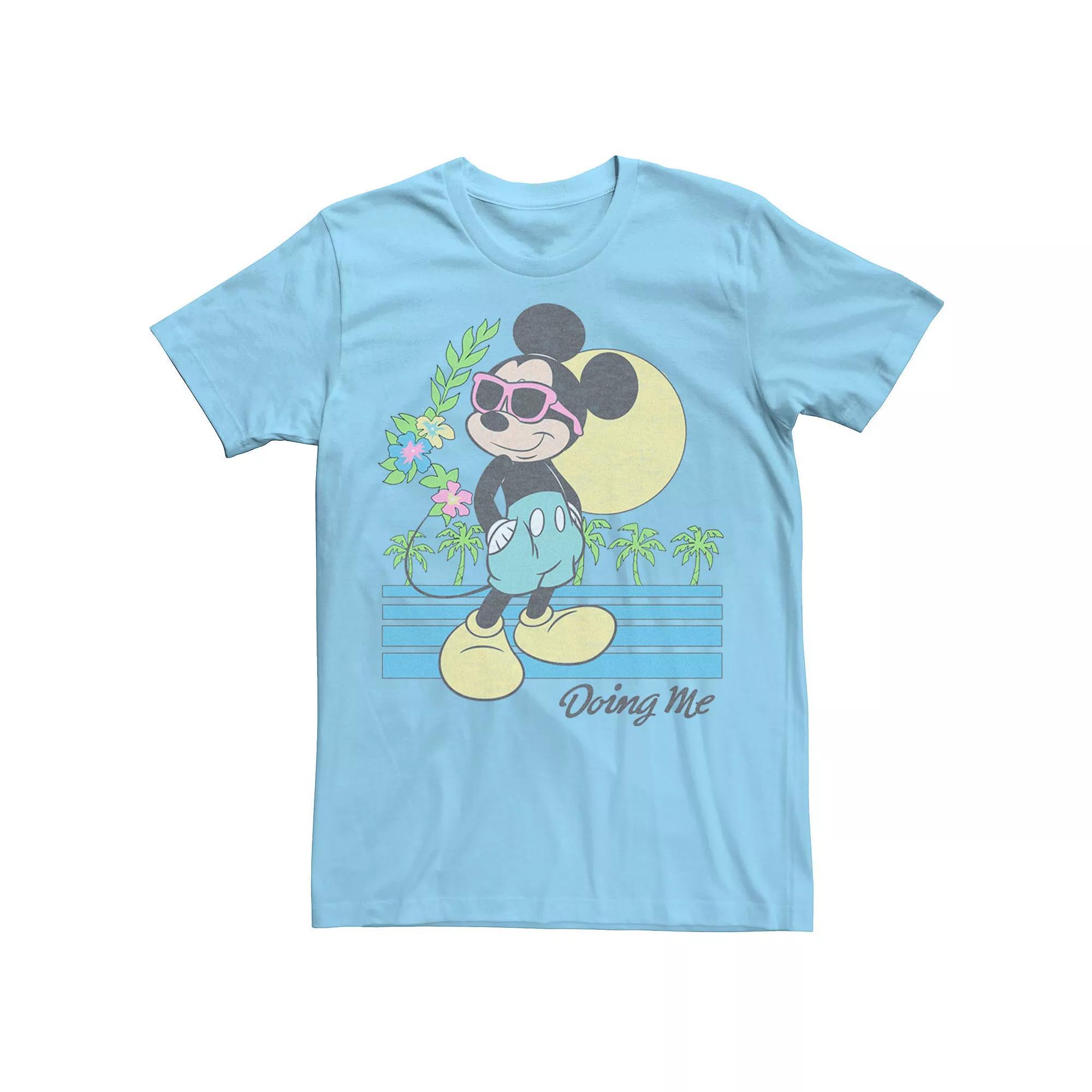Disney's Mickey And Friends Mickey Mouse Men's Doing Me Sunset Tee, Size: XXL, Light Blue Product Image