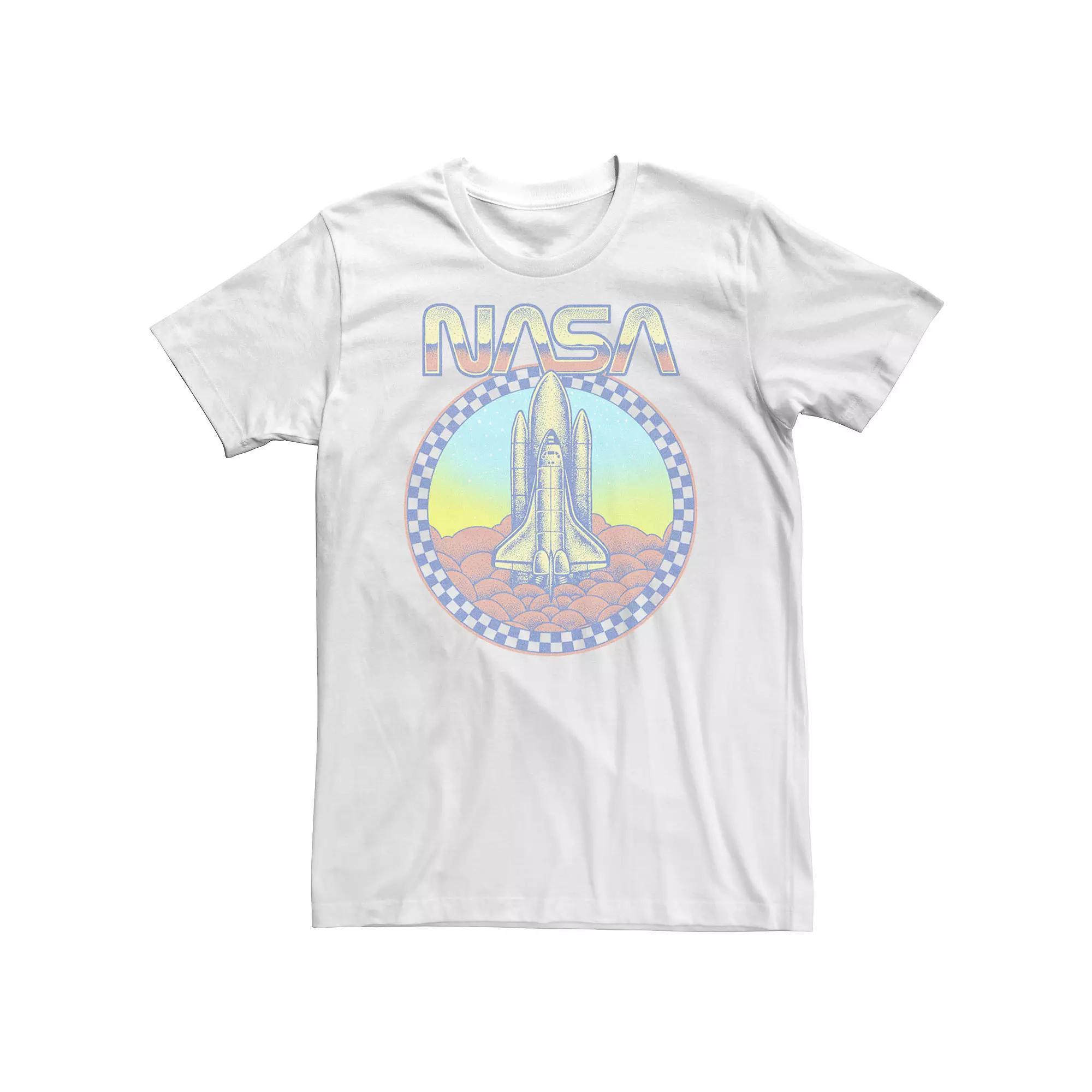 Big & Tall NASA Space Huttle Launch Logo Tee, Men's, Size: 3XL Tall, White Product Image