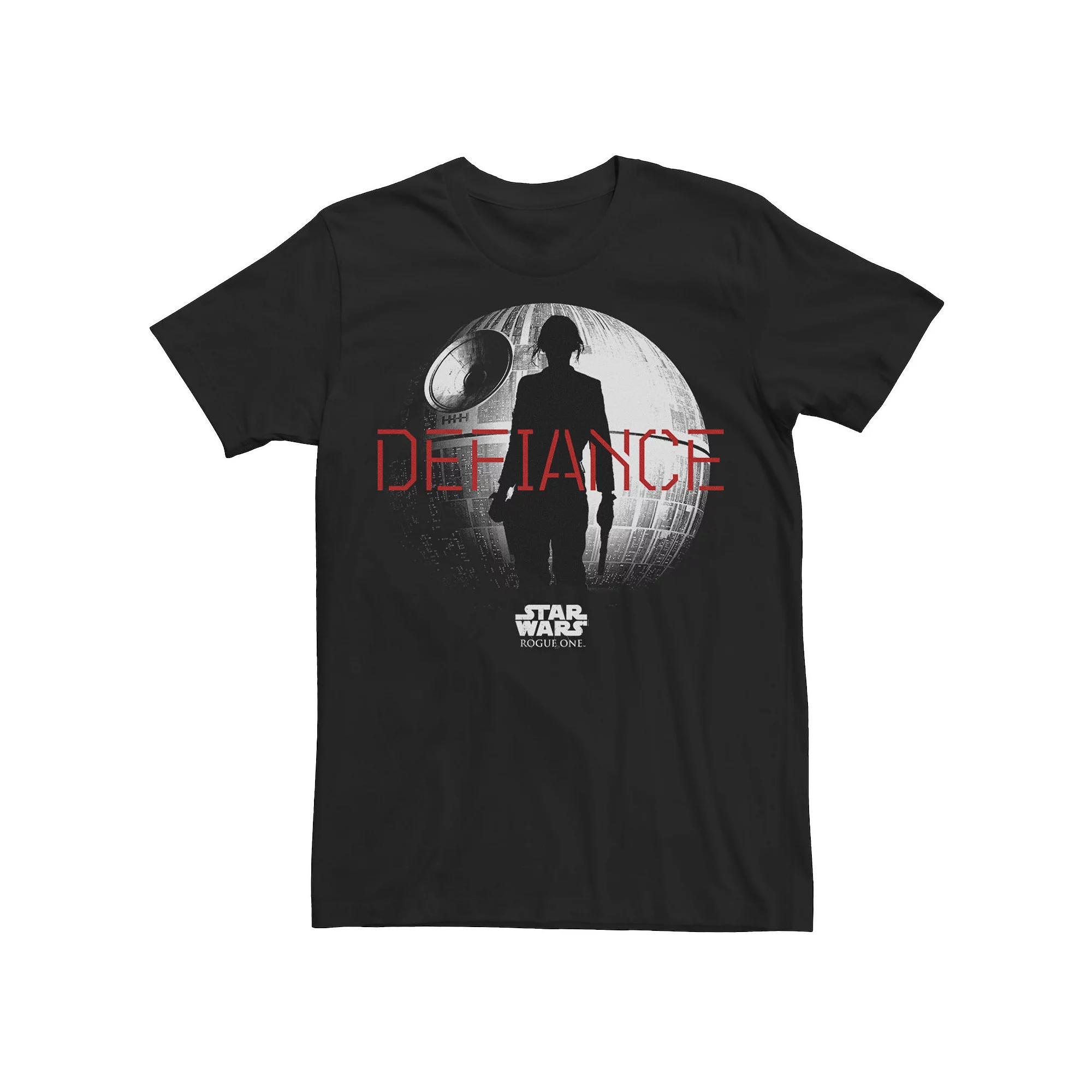 Mens Star Wars Rogue One Jyn Erso Silhouette Defiance Graphic Tee Product Image