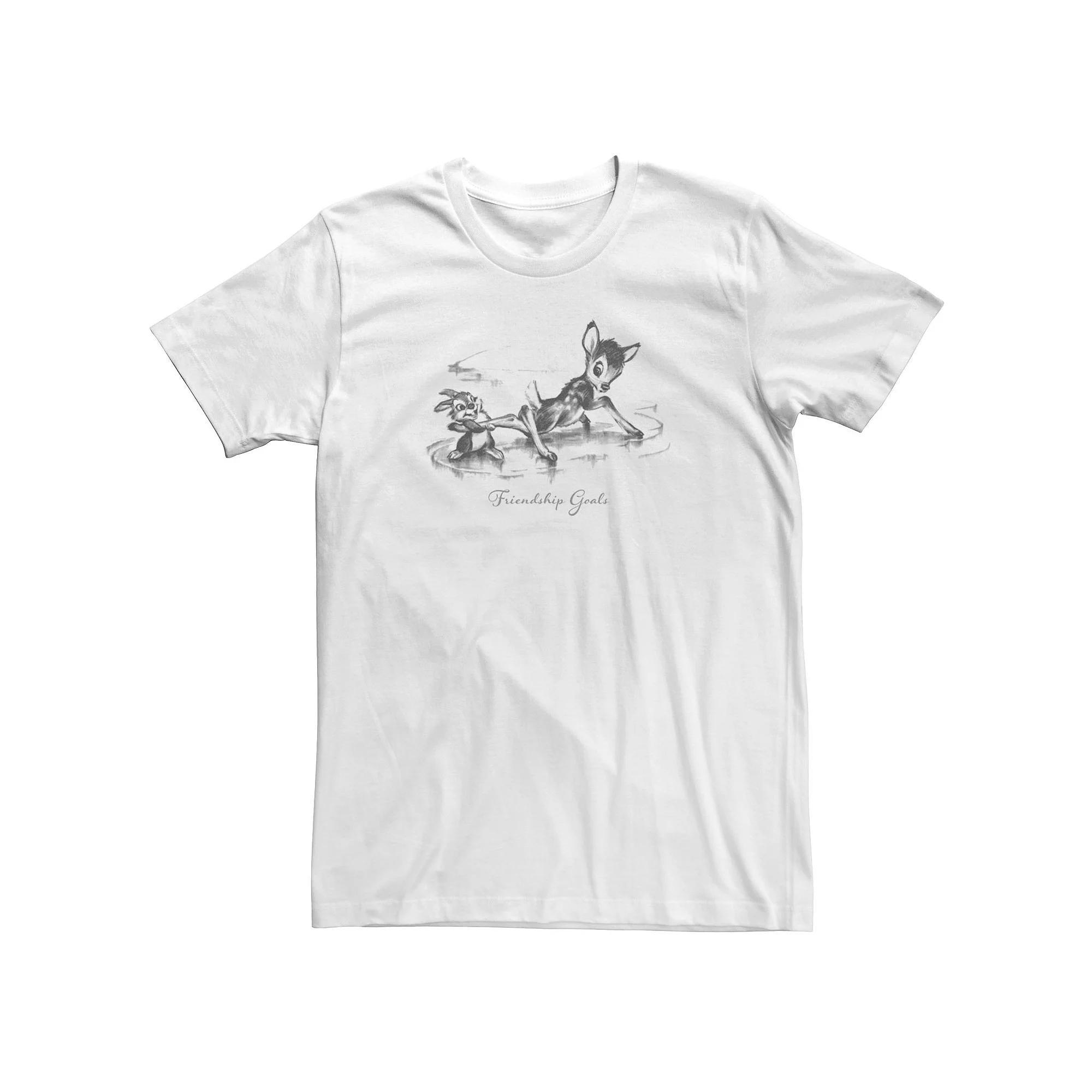 Big & Tall Disney Bambi Thumper And Bambi Friendship Goals Tee, Men's, Size: 4XLT, White Product Image