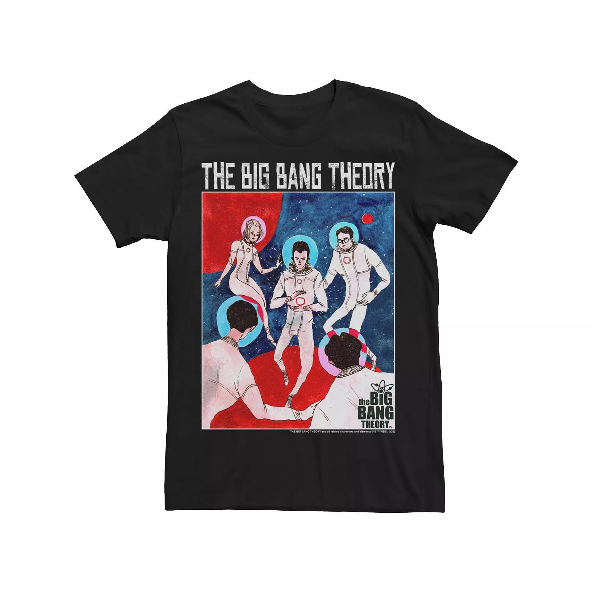 Men's The Big Bang Theory Watercolor Astronaut Poster Tee, Size: XXL, Black Product Image