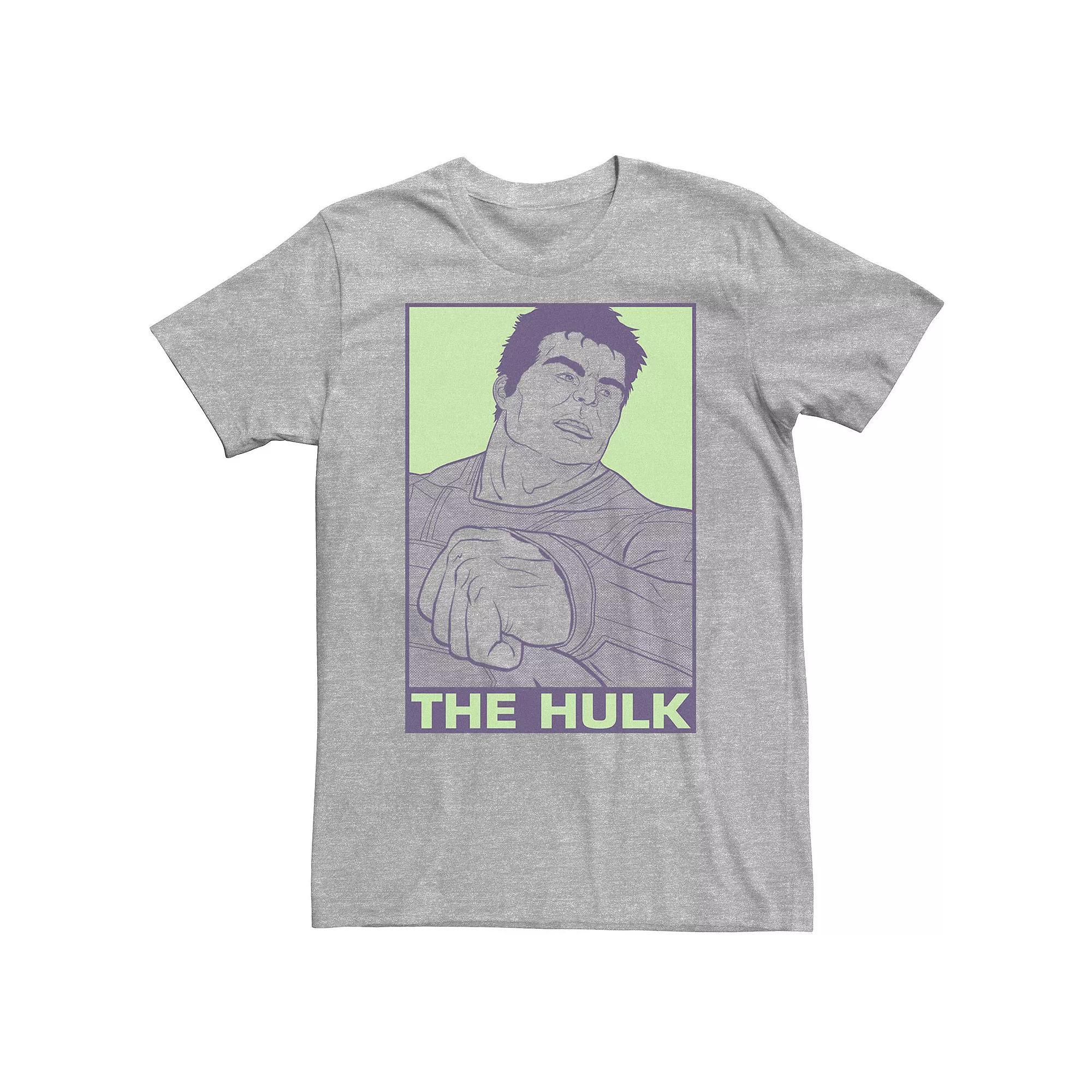 Big & Tall Marvel Avengers Endgame Hulk Pop Art Tee, Men's, Size: 4XLT, Athletic Grey Product Image