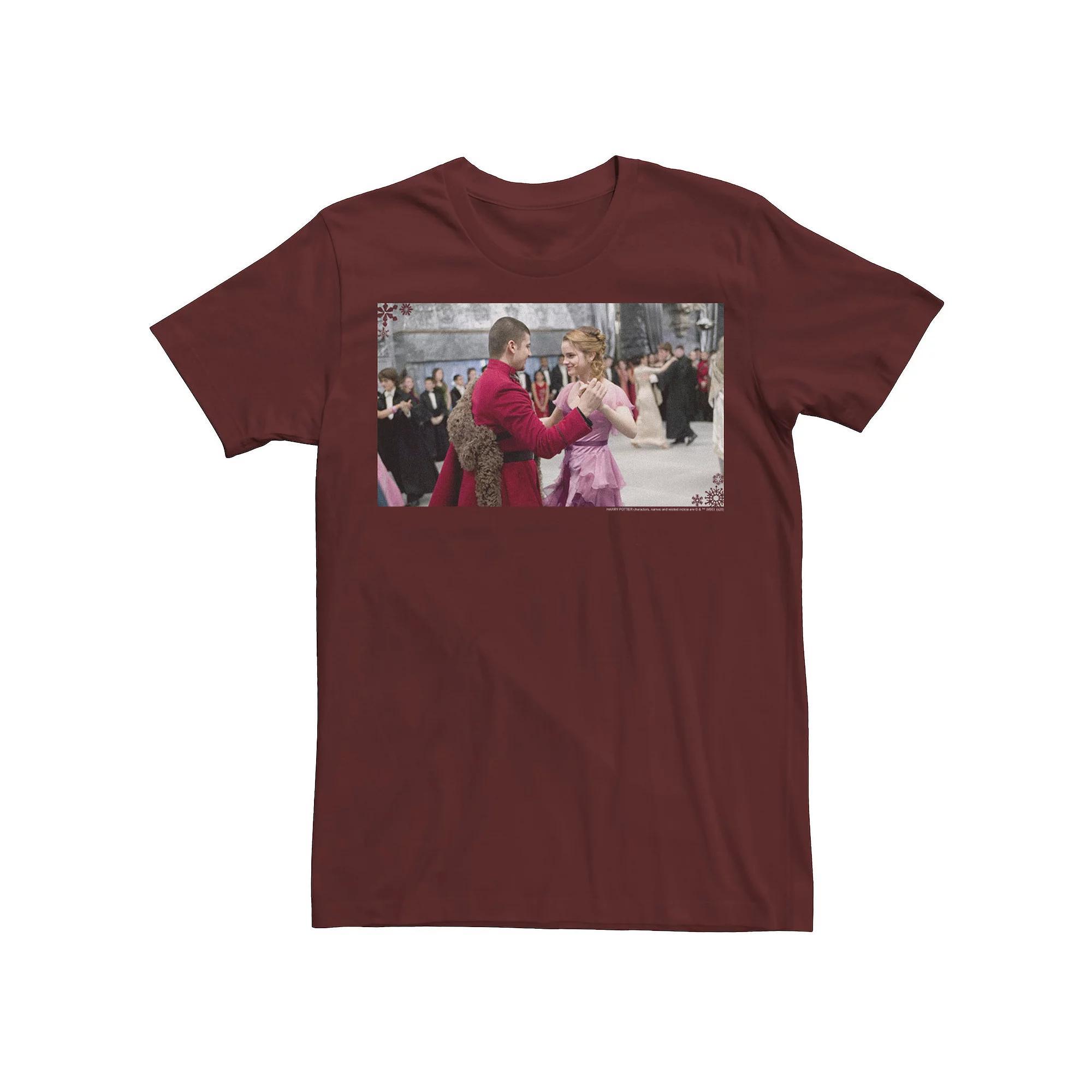 Men's Harry Potter Christmas Hermione Granger & Krum Yule Ball Tee, Size: XXL, Red Product Image