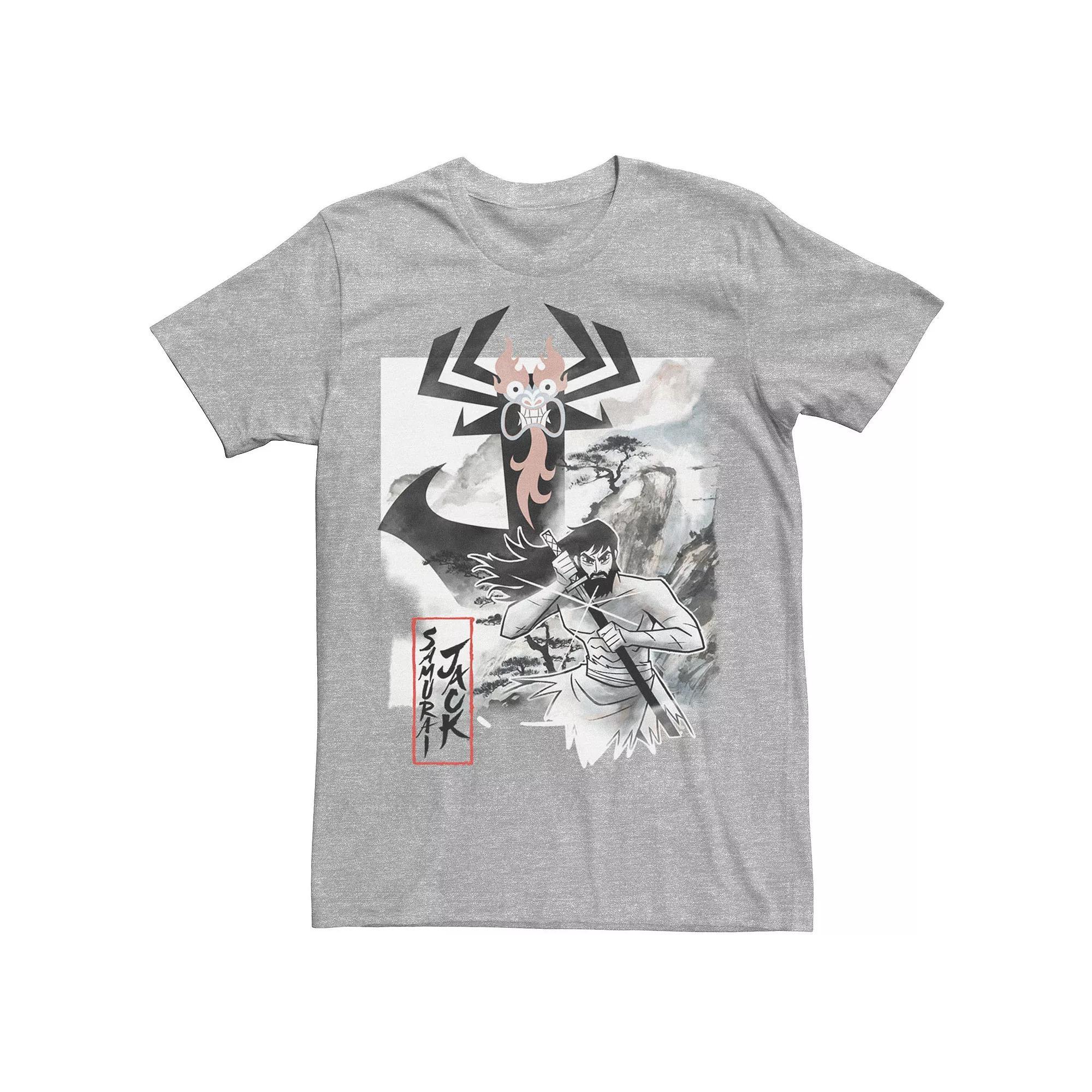 Men's Cartoon Network Samurai Jack Aku Water Color Paint Sketch Tee, Size: XL, Athletic Grey Product Image