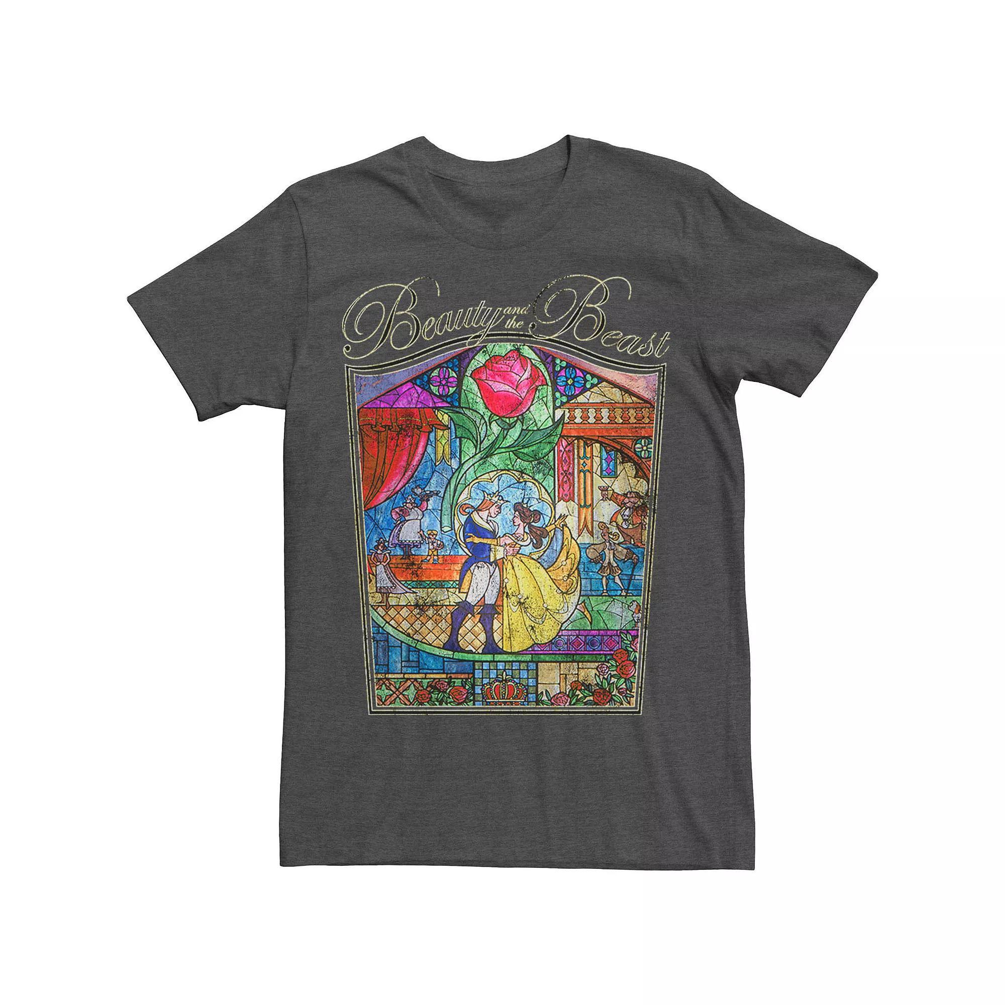 Big & Tall Disney Princesses Beauty Story Poster Tee, Men's, Size: Large Tall, Grey Heather Product Image
