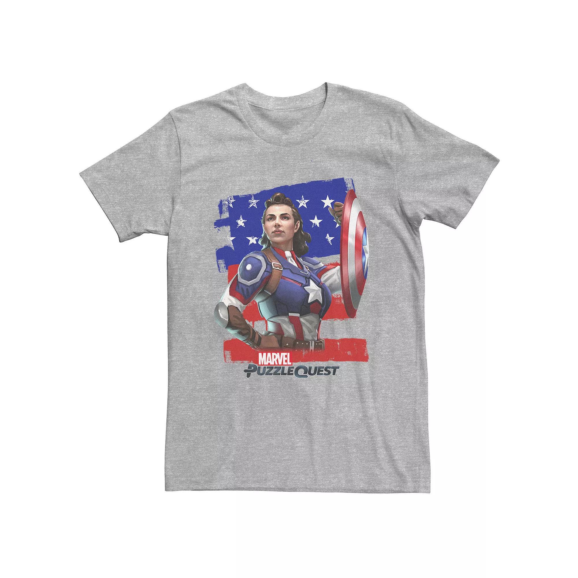 Big & Tall Marvel Puzzle Quest Spider-Man Miles Morales Tee, Men's, Size: XXL Tall, Athletic Grey Product Image