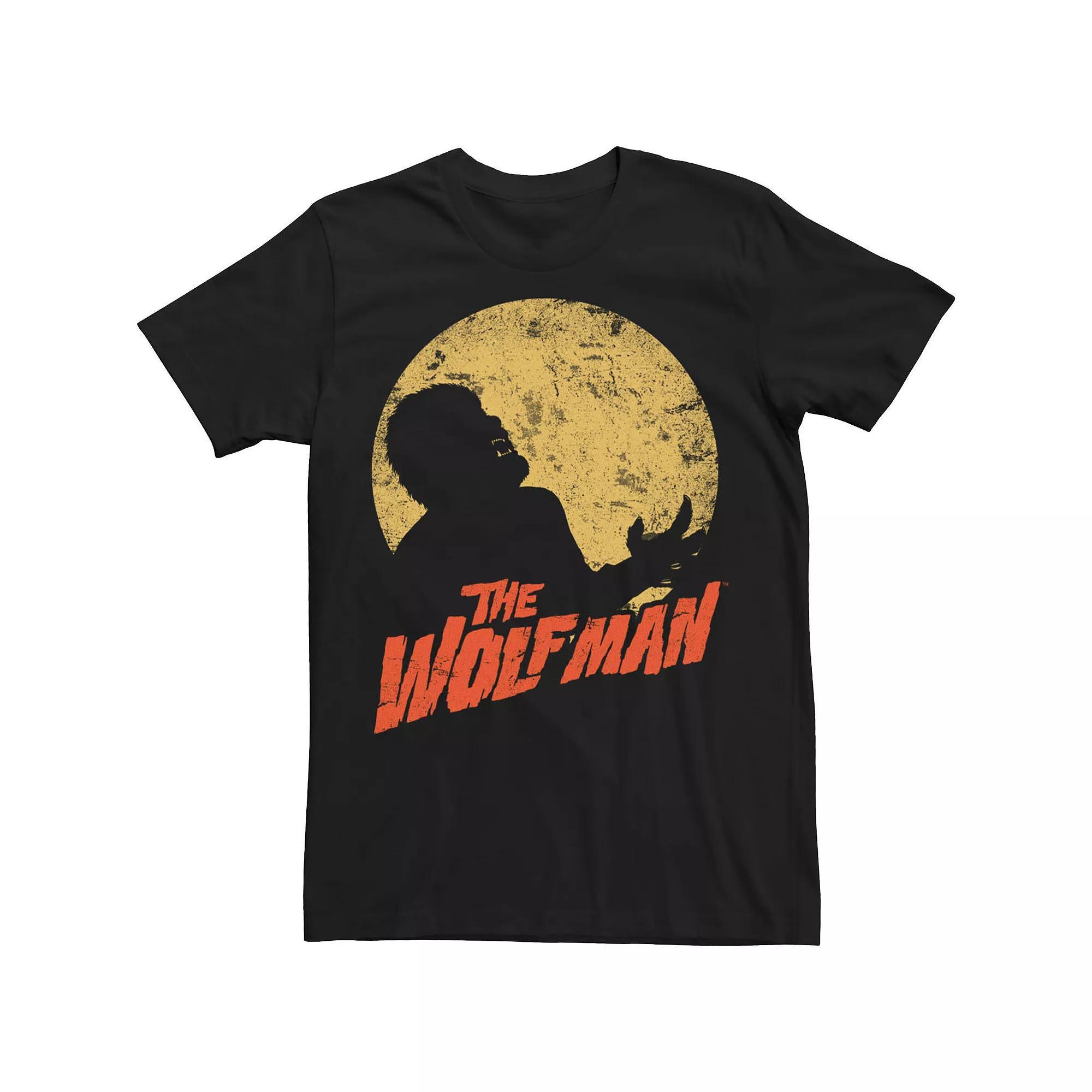 Big & Tall Universal Monsters The Wolfman Moonlit Silhouette Tee, Men's, Size: XXL Tall, Black Product Image