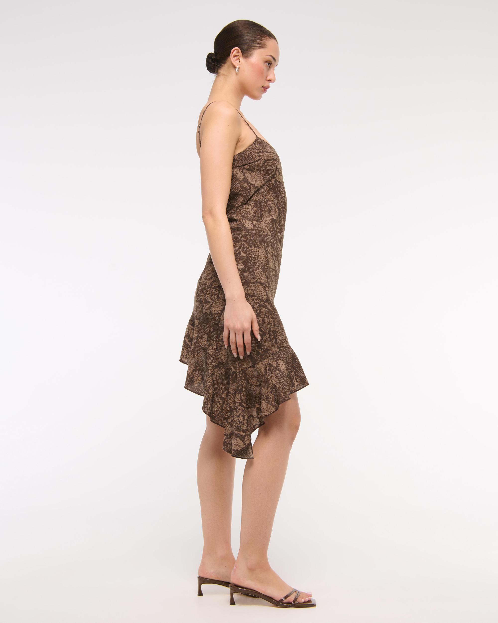 Asymmetrical Clasp-Back Midi Dress Product Image