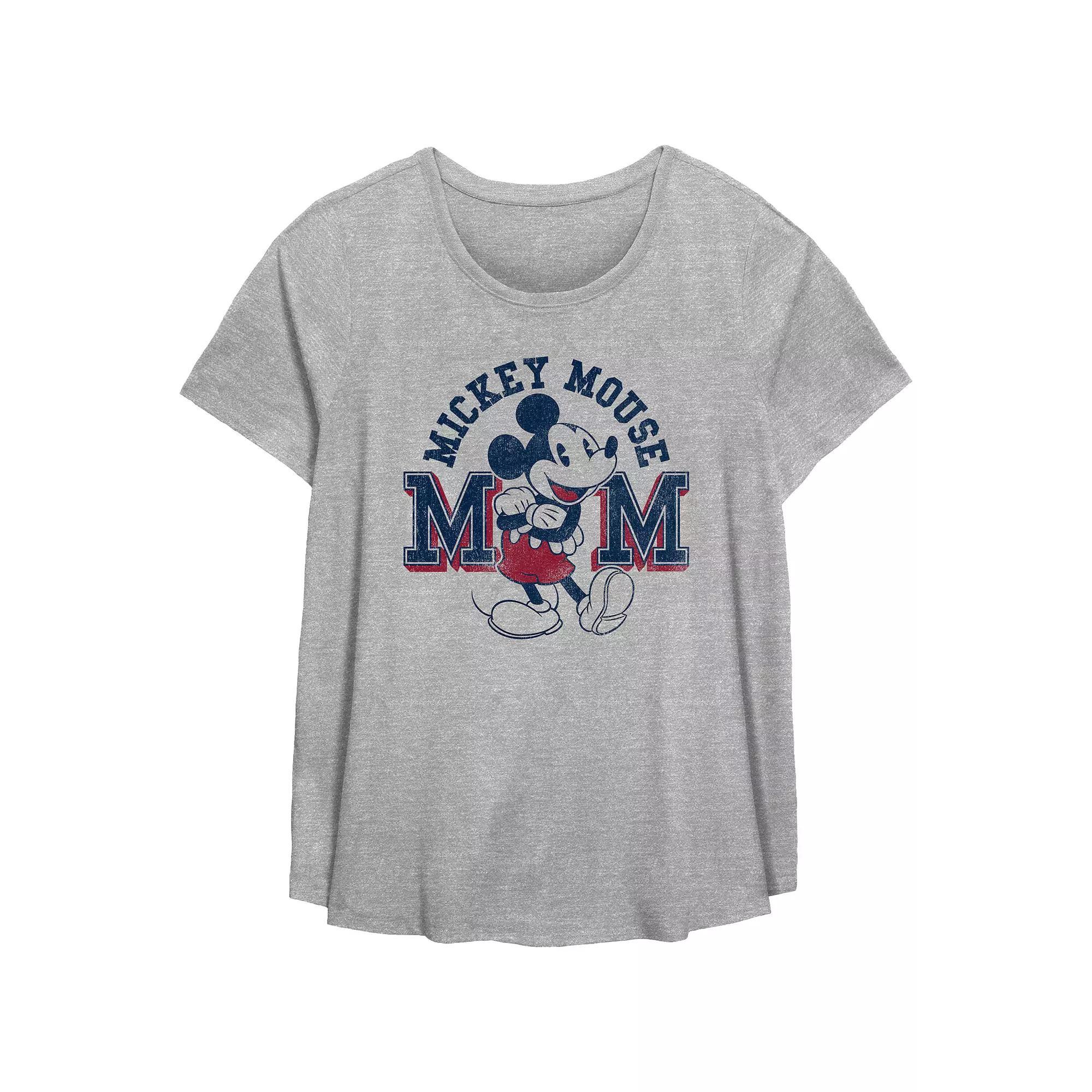 Disney's Mickey Mouse Mom Women's Plus Graphic Tee, Size: 2XL, Grey Gray Product Image