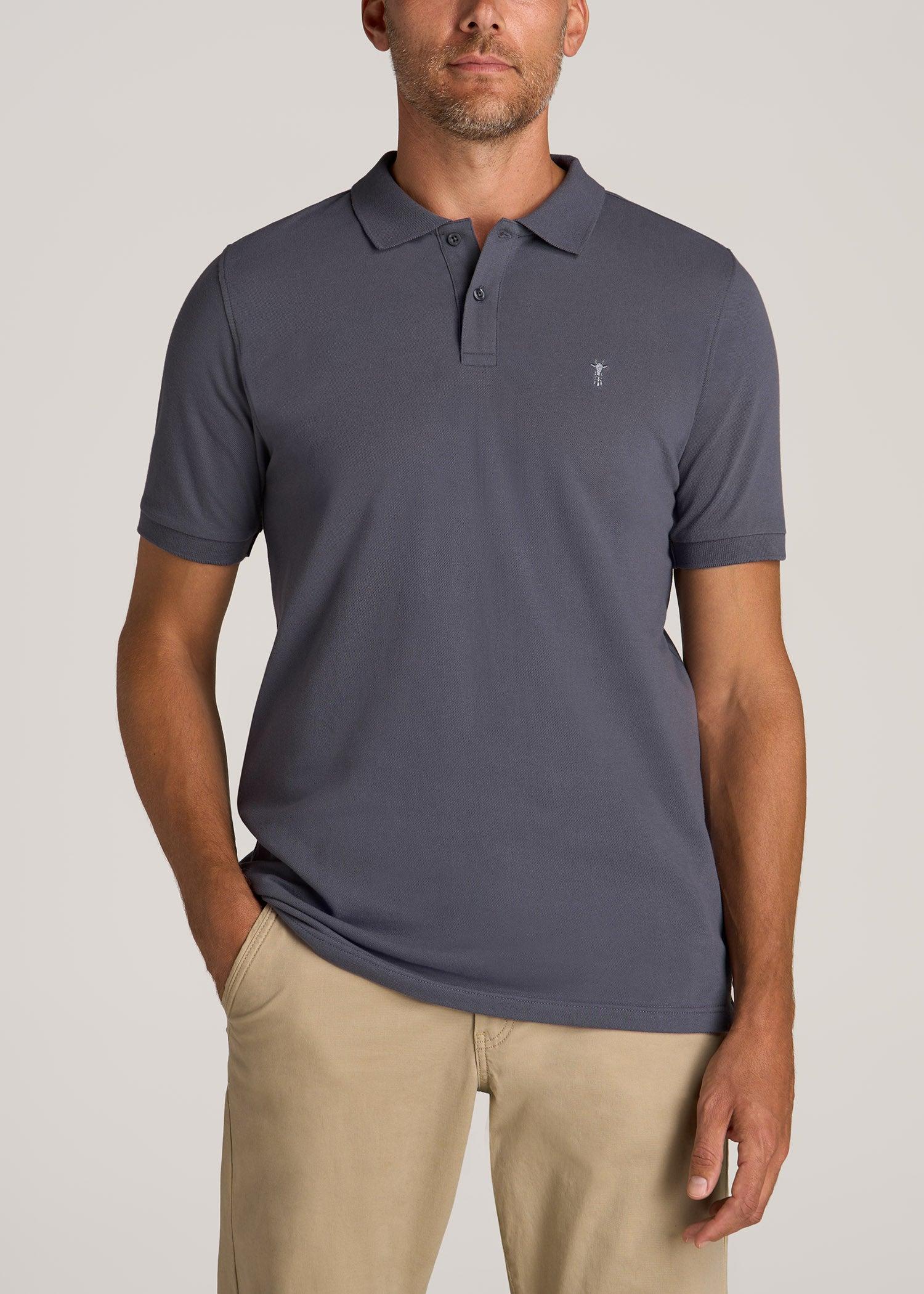 Men's Tall Classic Polo with Embroidered Logo in Cherry Brown Product Image