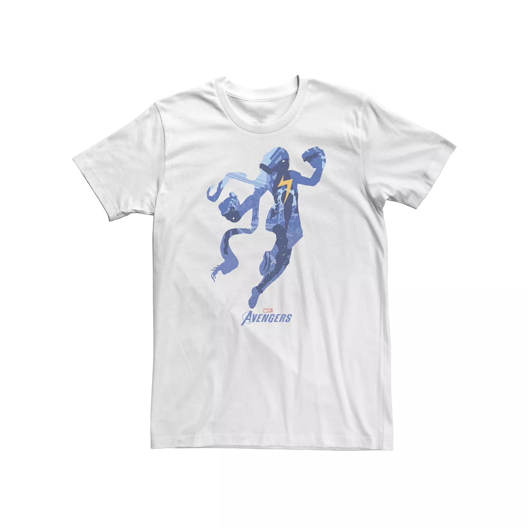 Big & Tall Marvel Avengers Game Ms. Marvel Silhouette Fill Tee, Men's, Size: 3XL Tall, White Product Image