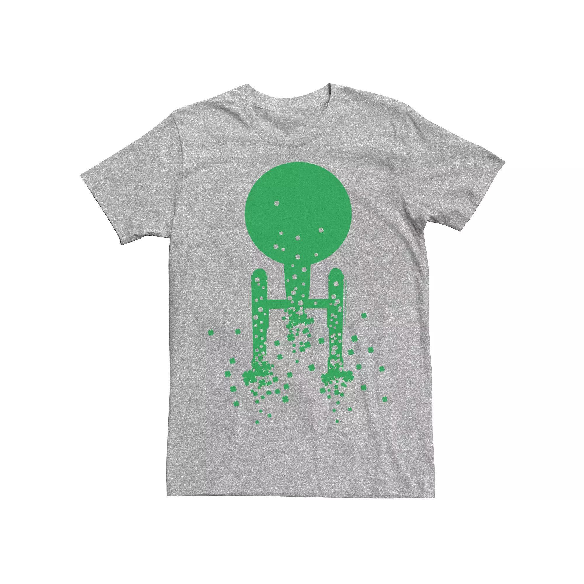 Mens Star Trek Clover Rockets St. Patricks Tee Athletic Grey Product Image