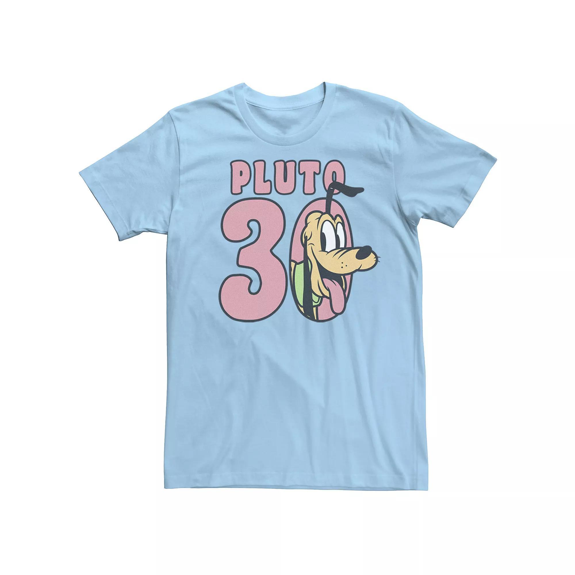 Disney's Mickey And Friends Pluto 30 Portrait Men's Tee, Size: Medium, Light Blue Product Image
