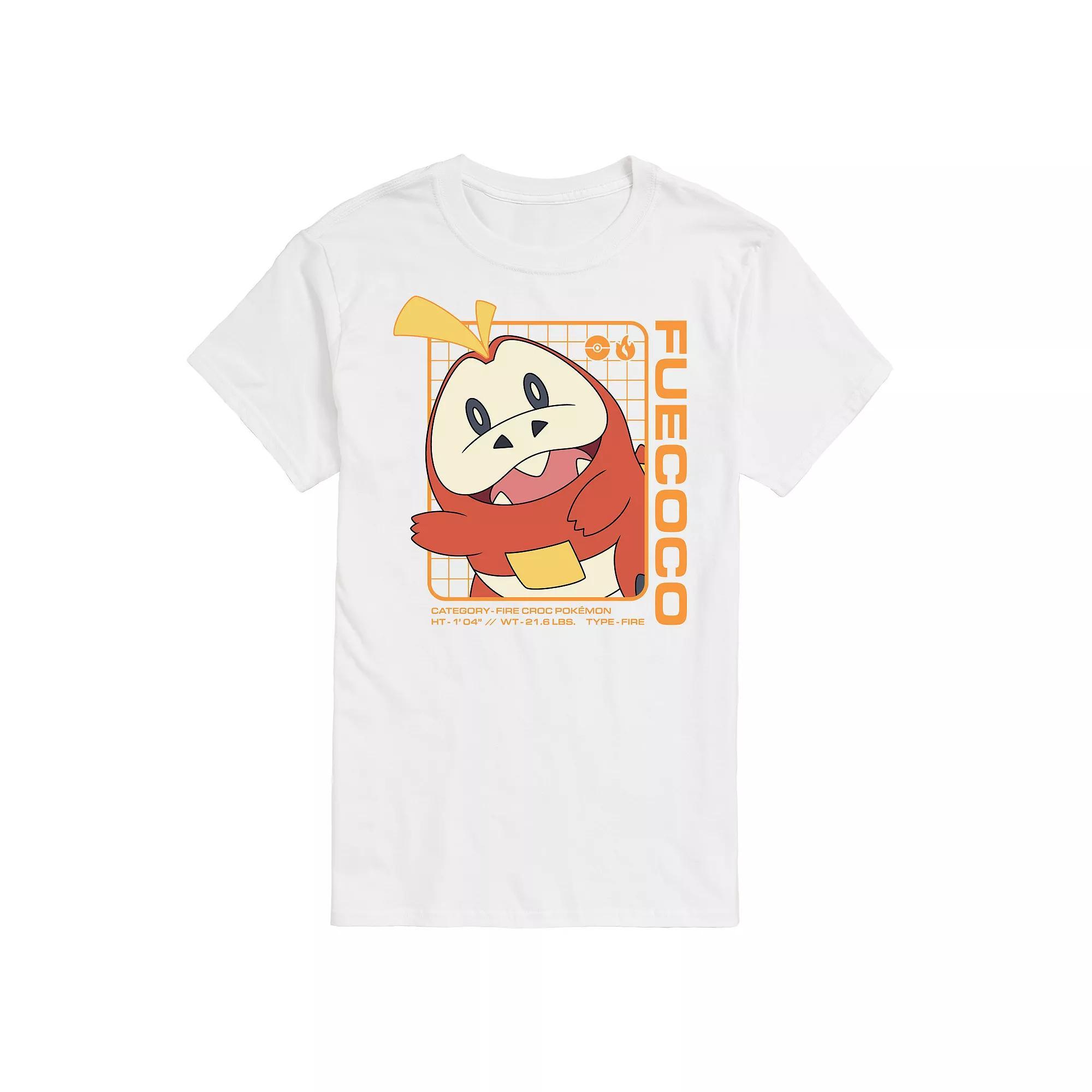Mens Pokemon Fuecoco Stats Graphic Tee Product Image